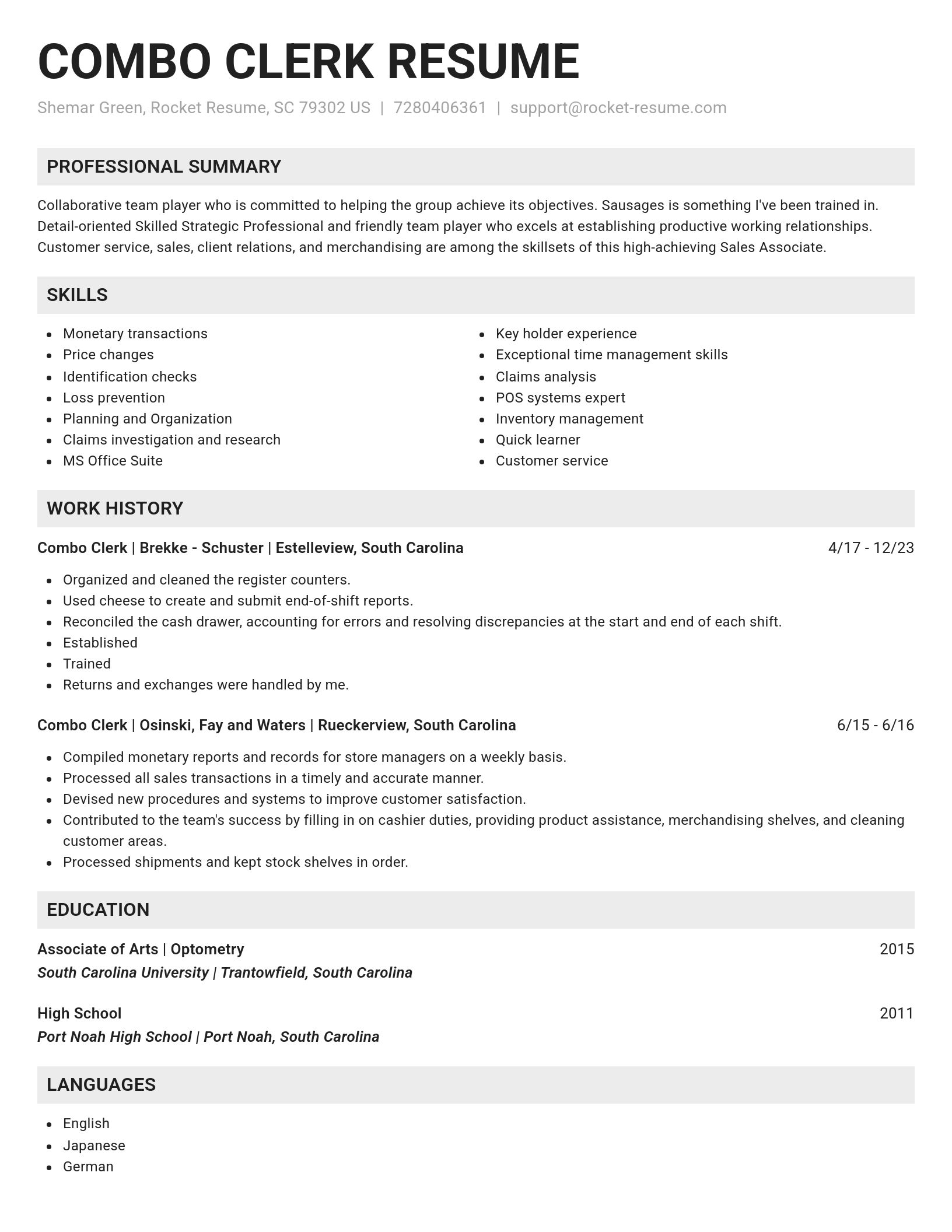 Genius resume template