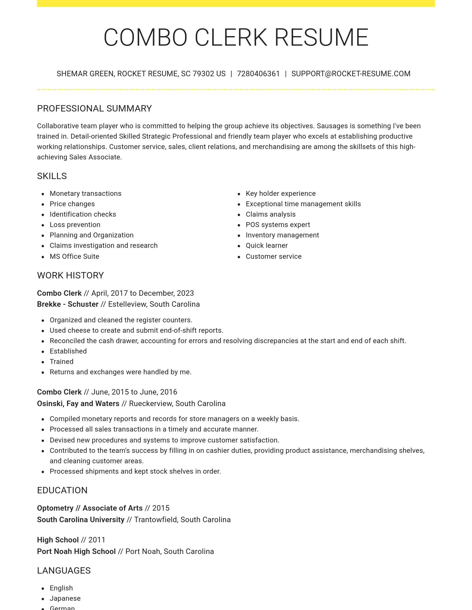 Grand resume template