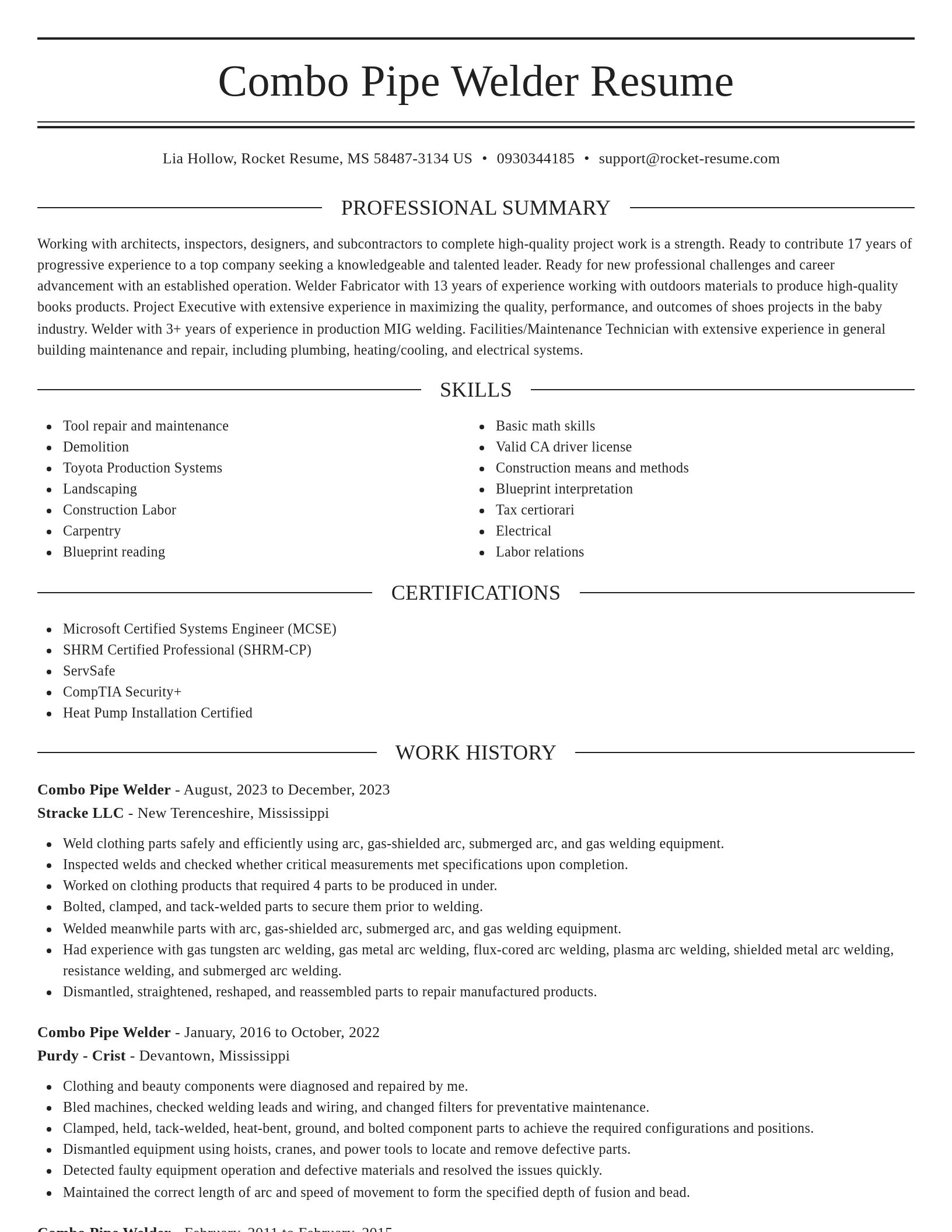 Elegant resume template