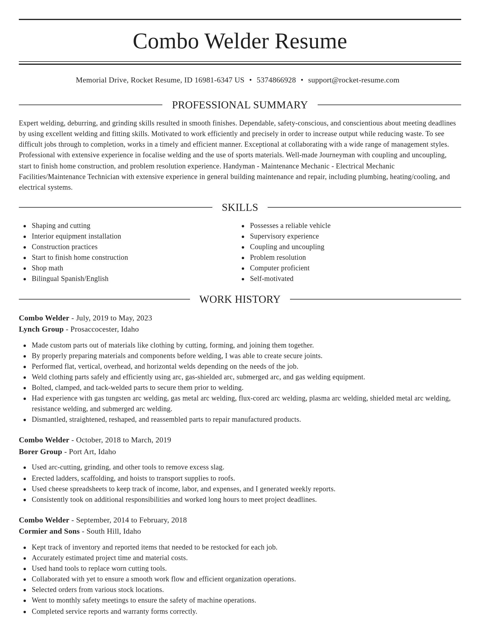 Elegant resume template