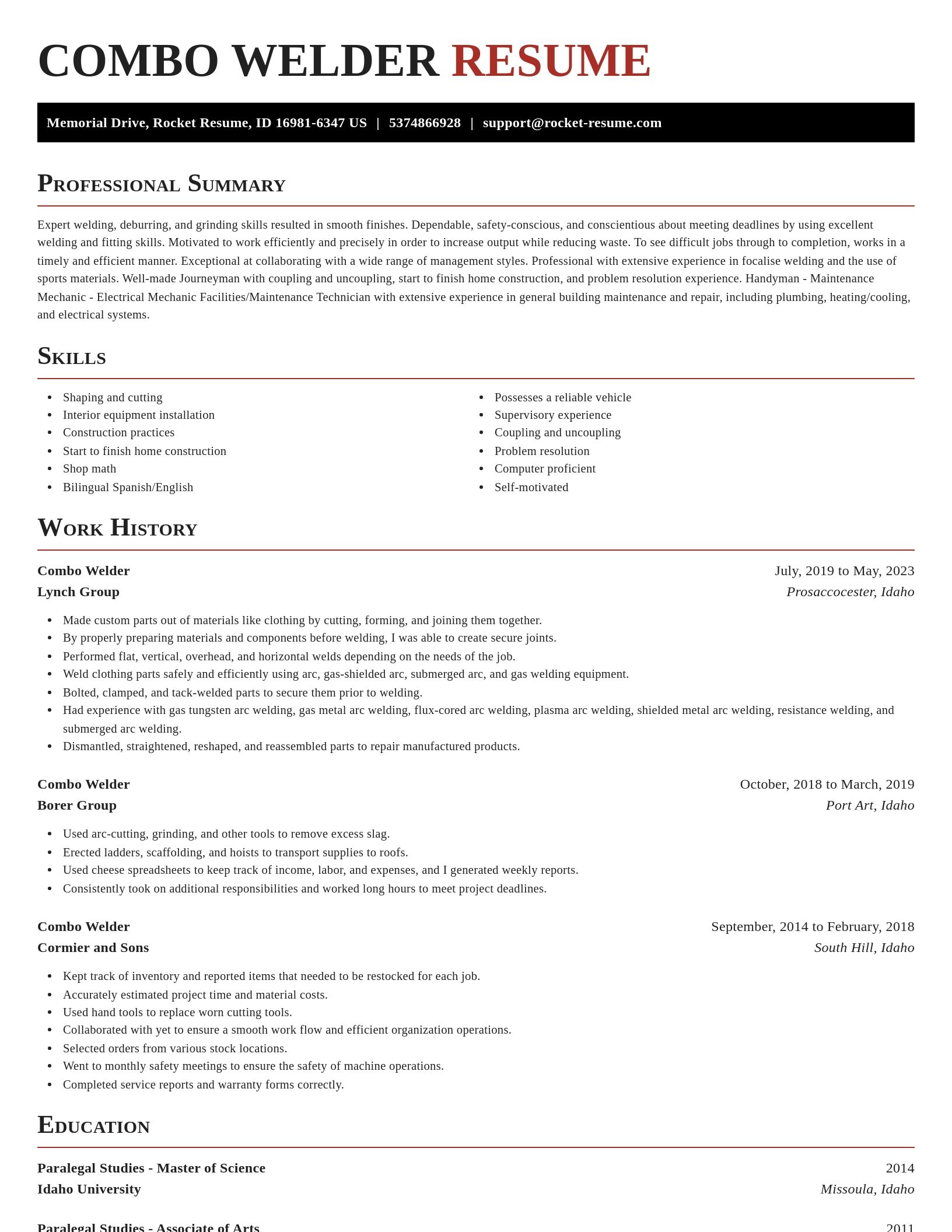 Exquisite resume template