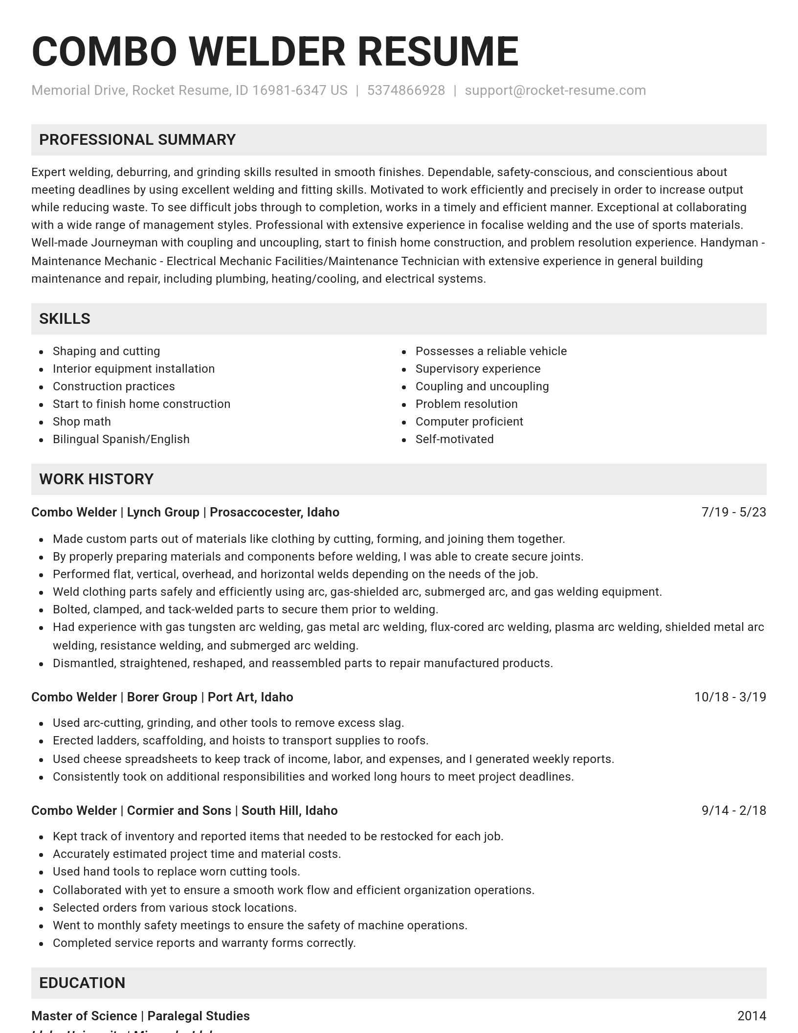 Genius resume template