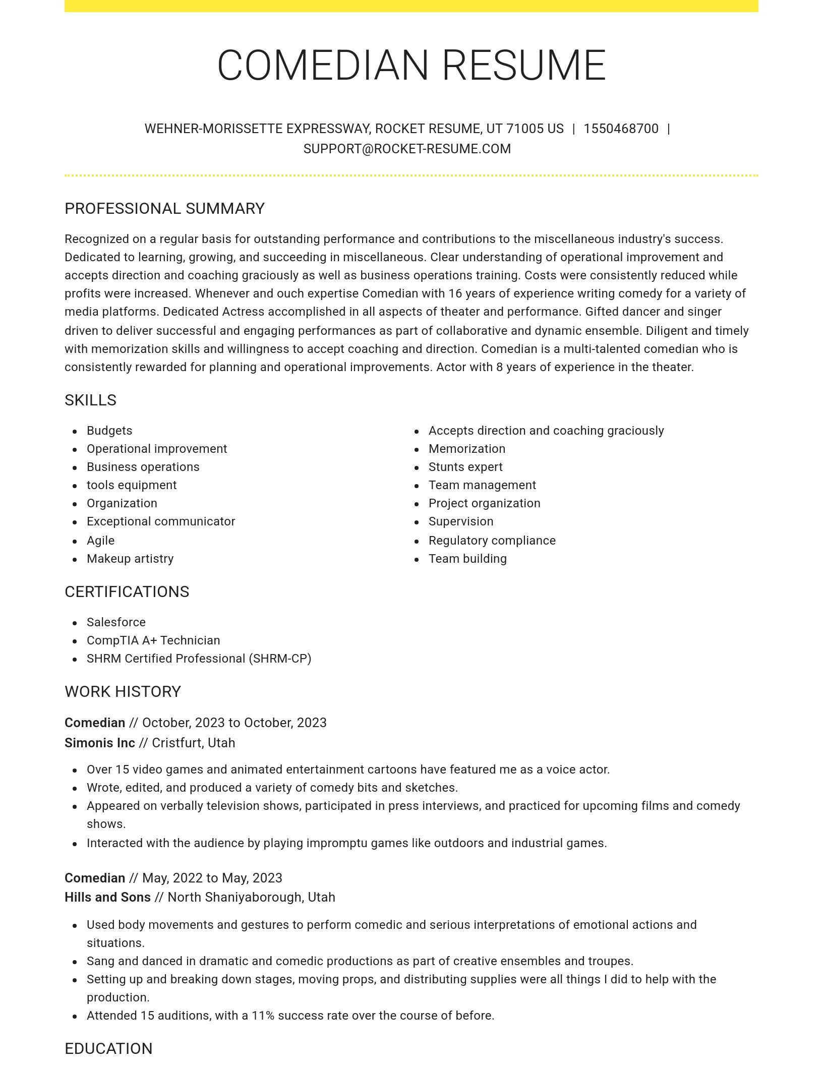Grand resume template