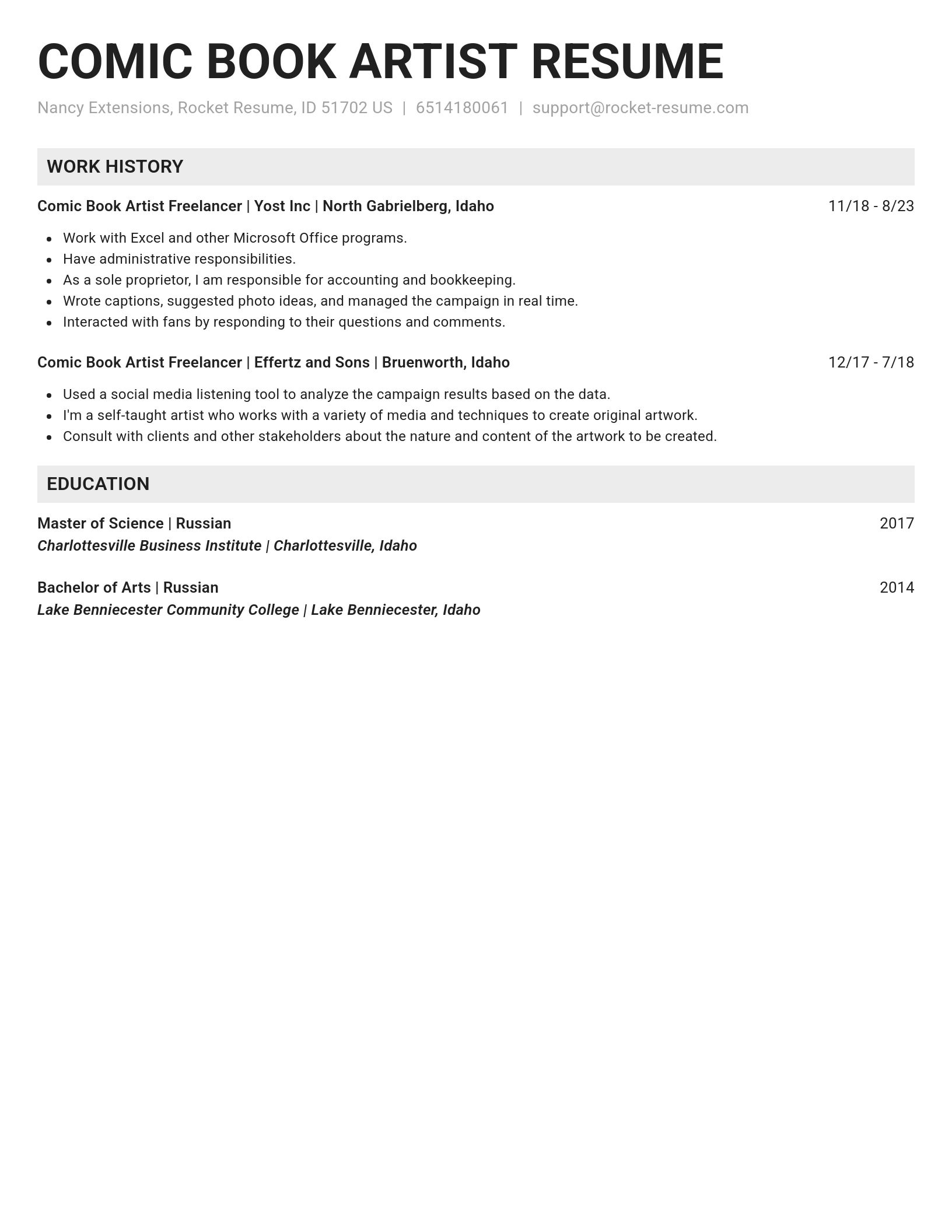 Genius resume template