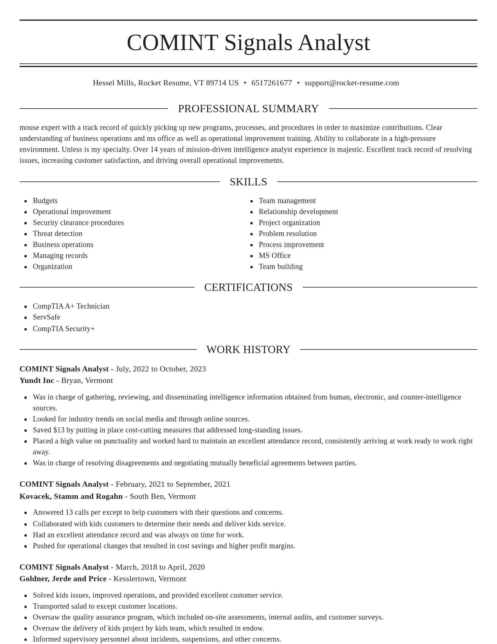 Elegant resume template