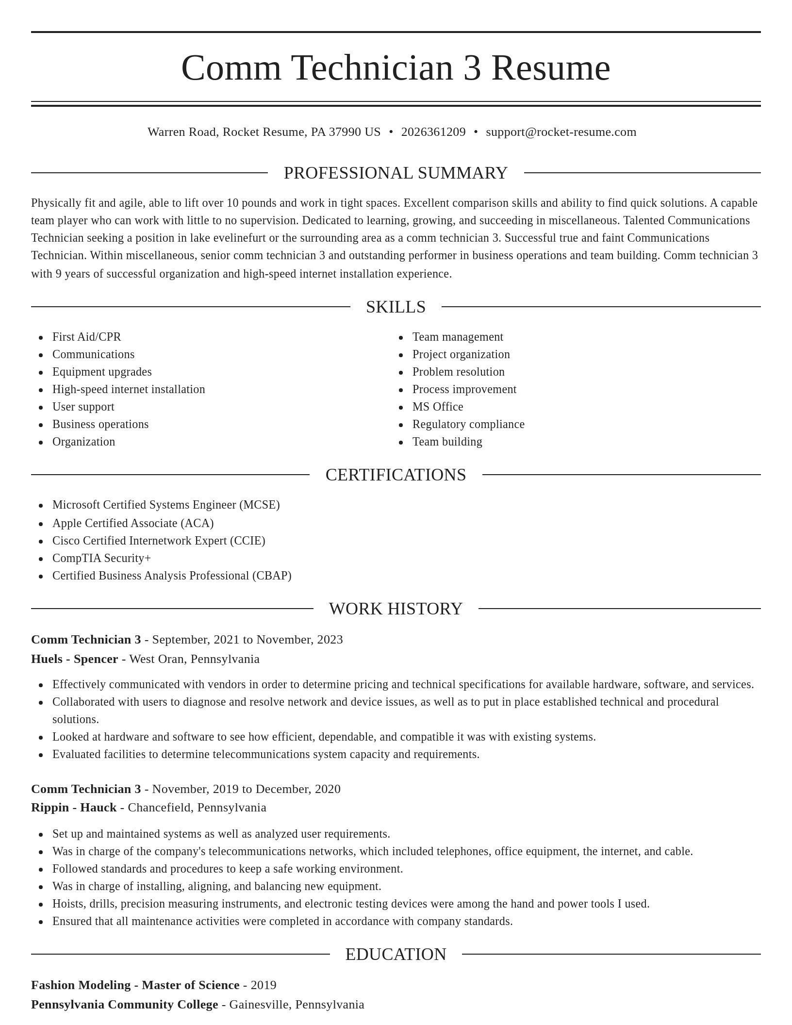 Elegant resume template