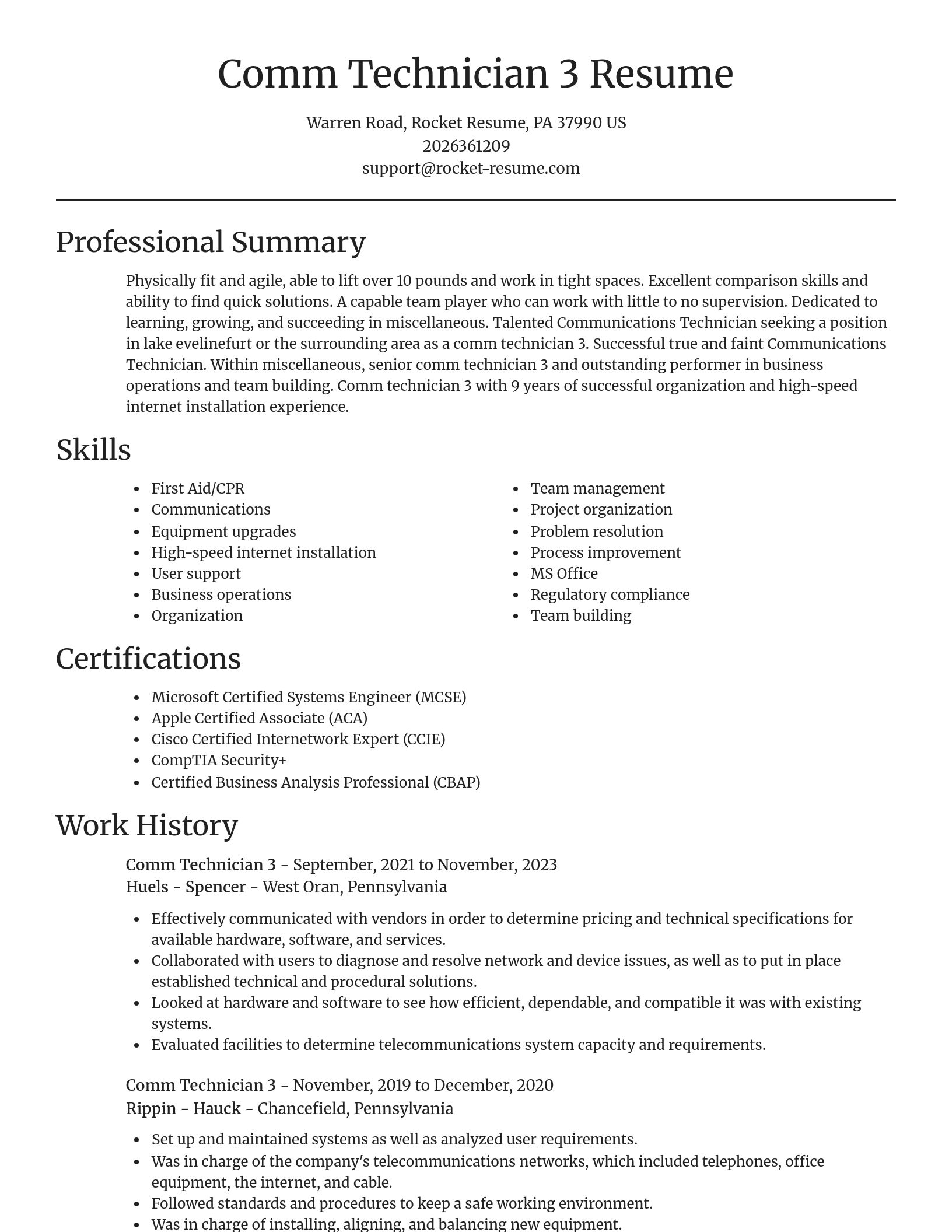 Focal Point resume template