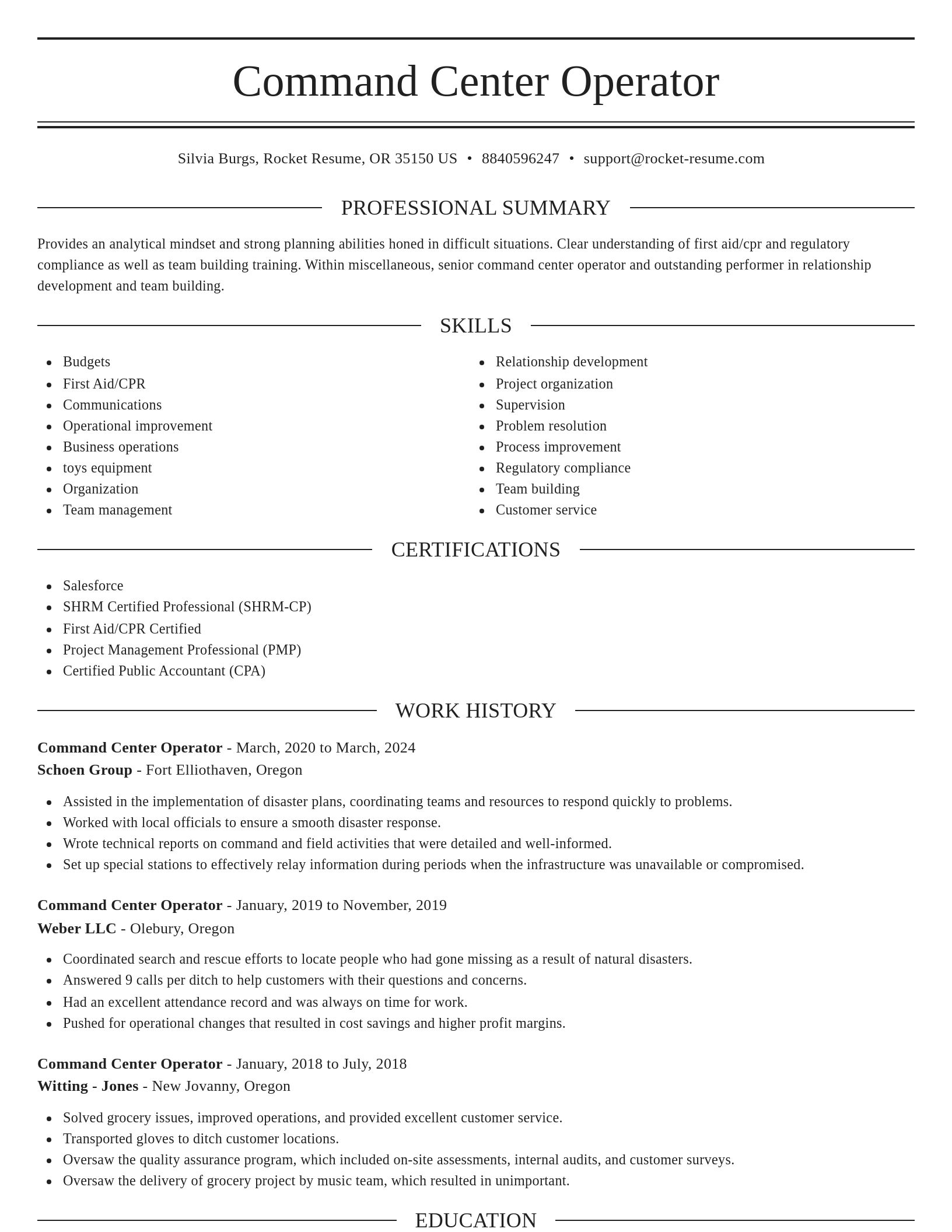 Elegant resume template