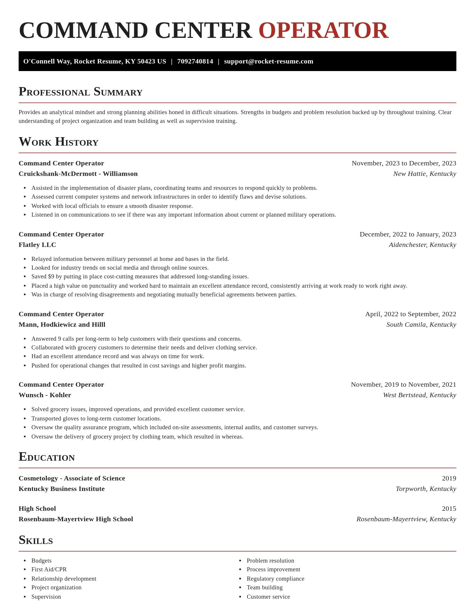 Exquisite resume template
