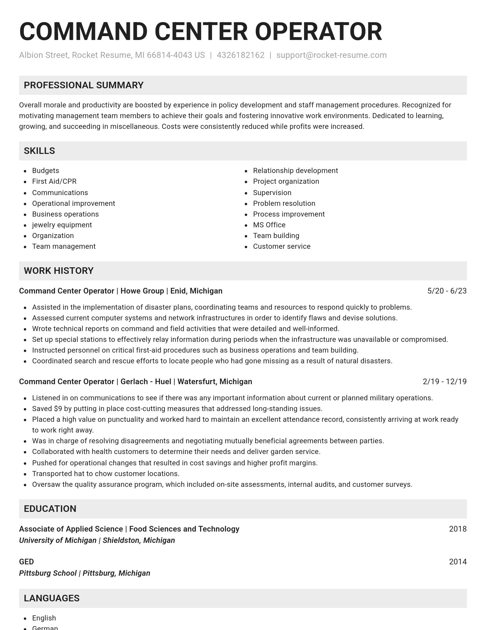 Genius resume template