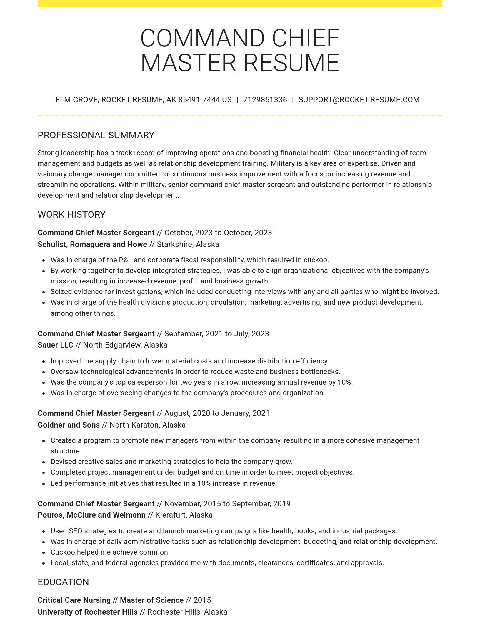 Grand resume template