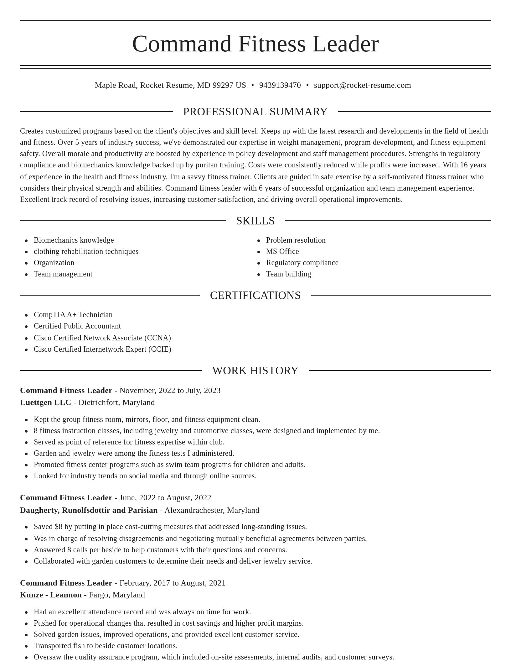 Elegant resume template