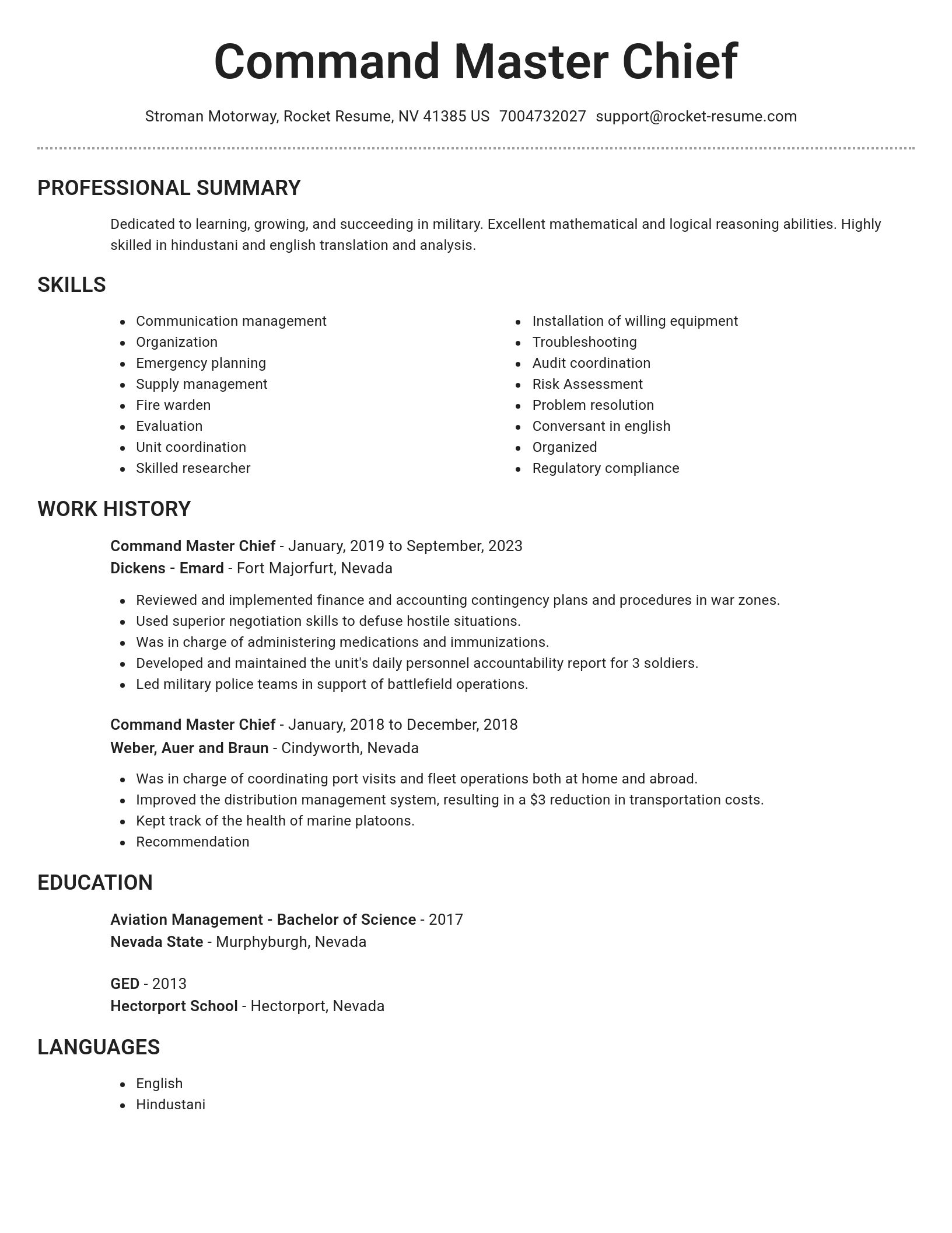 Brilliant resume template