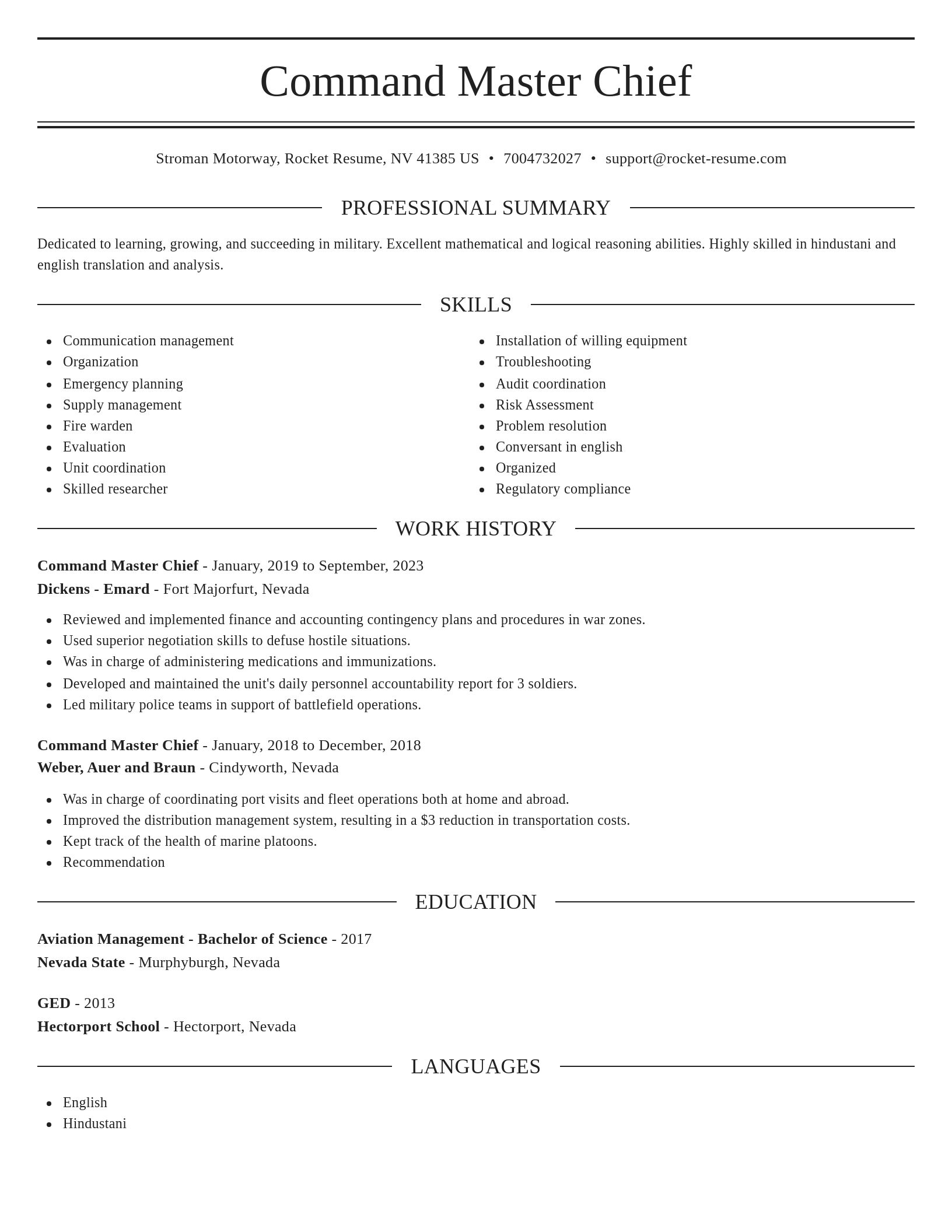Elegant resume template