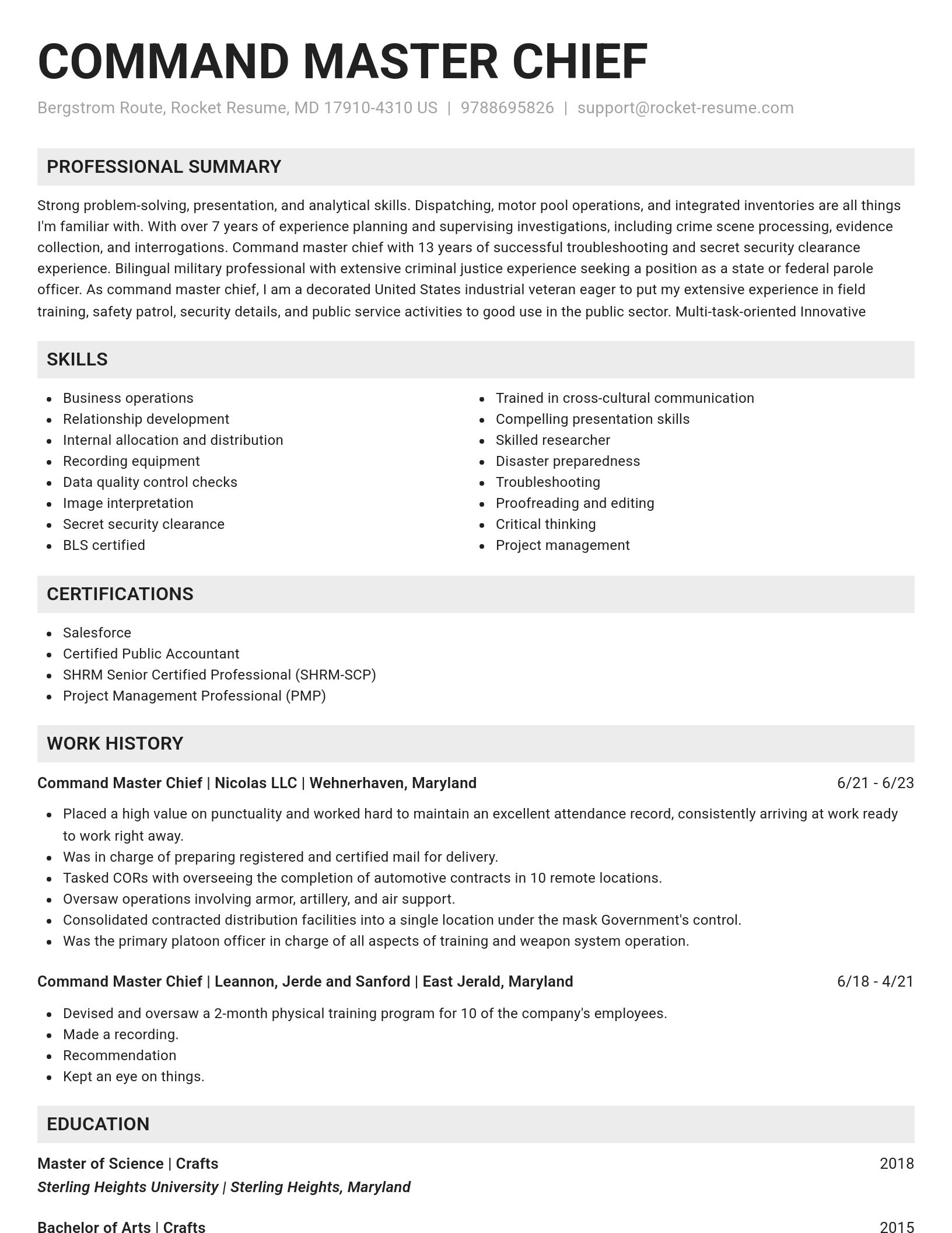 Genius resume template