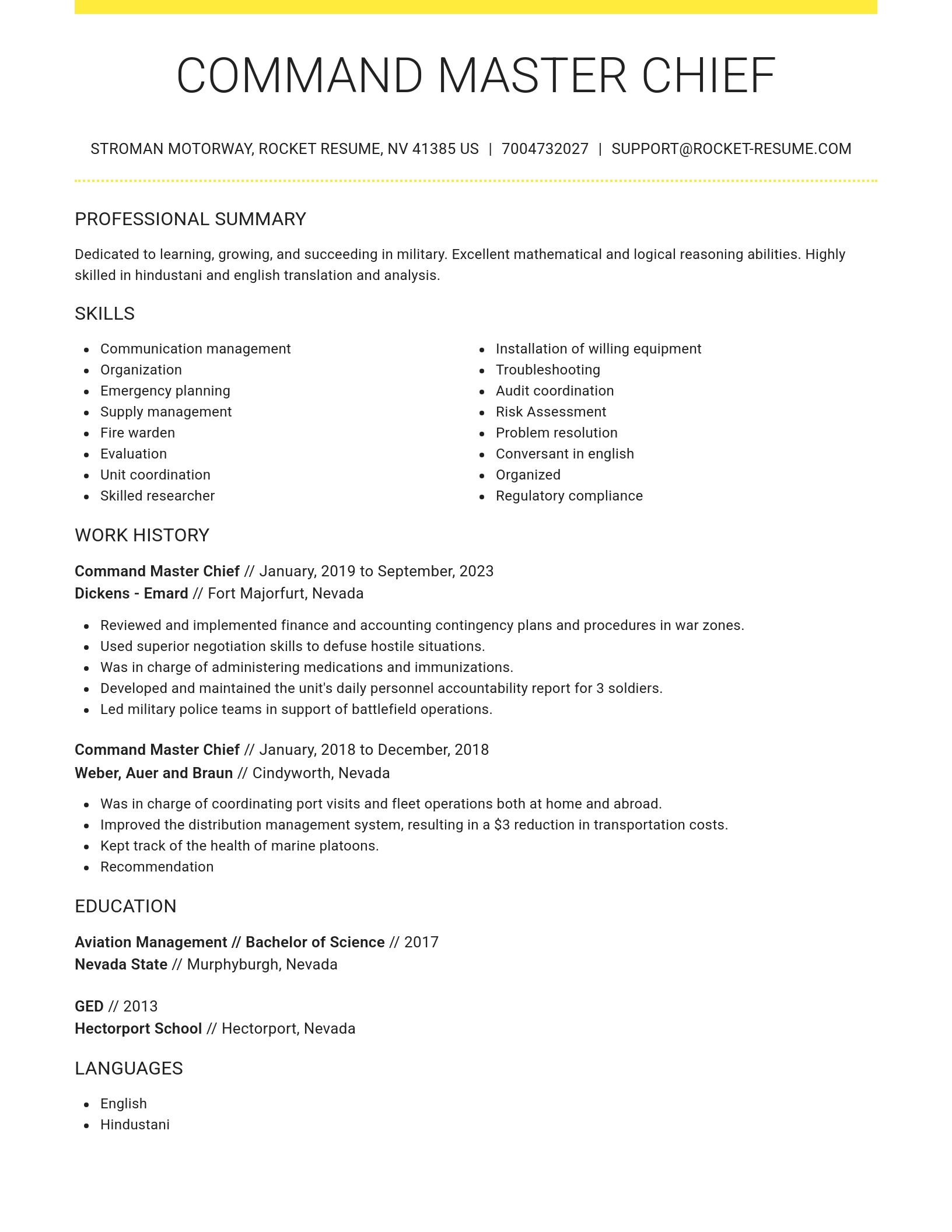 Grand resume template