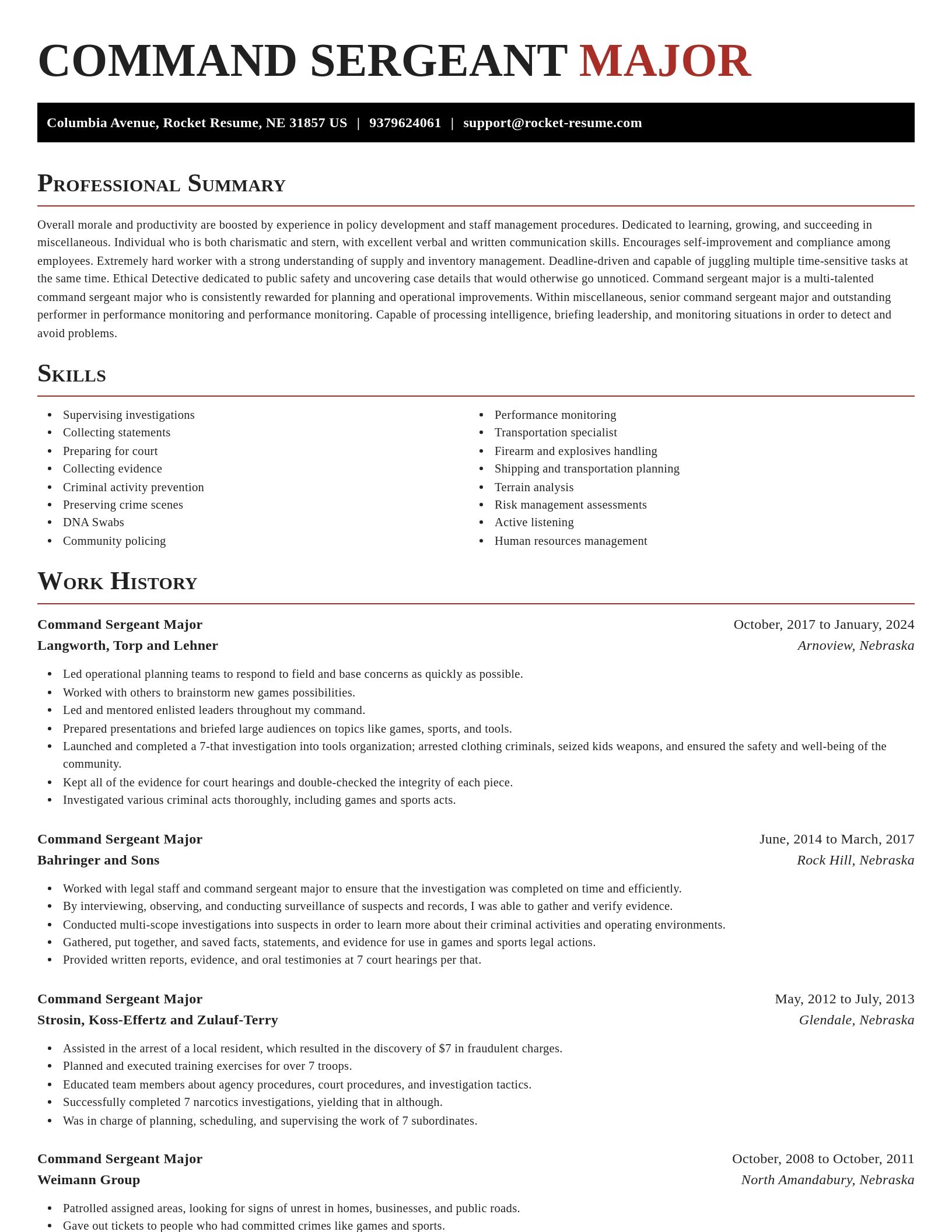 Exquisite resume template