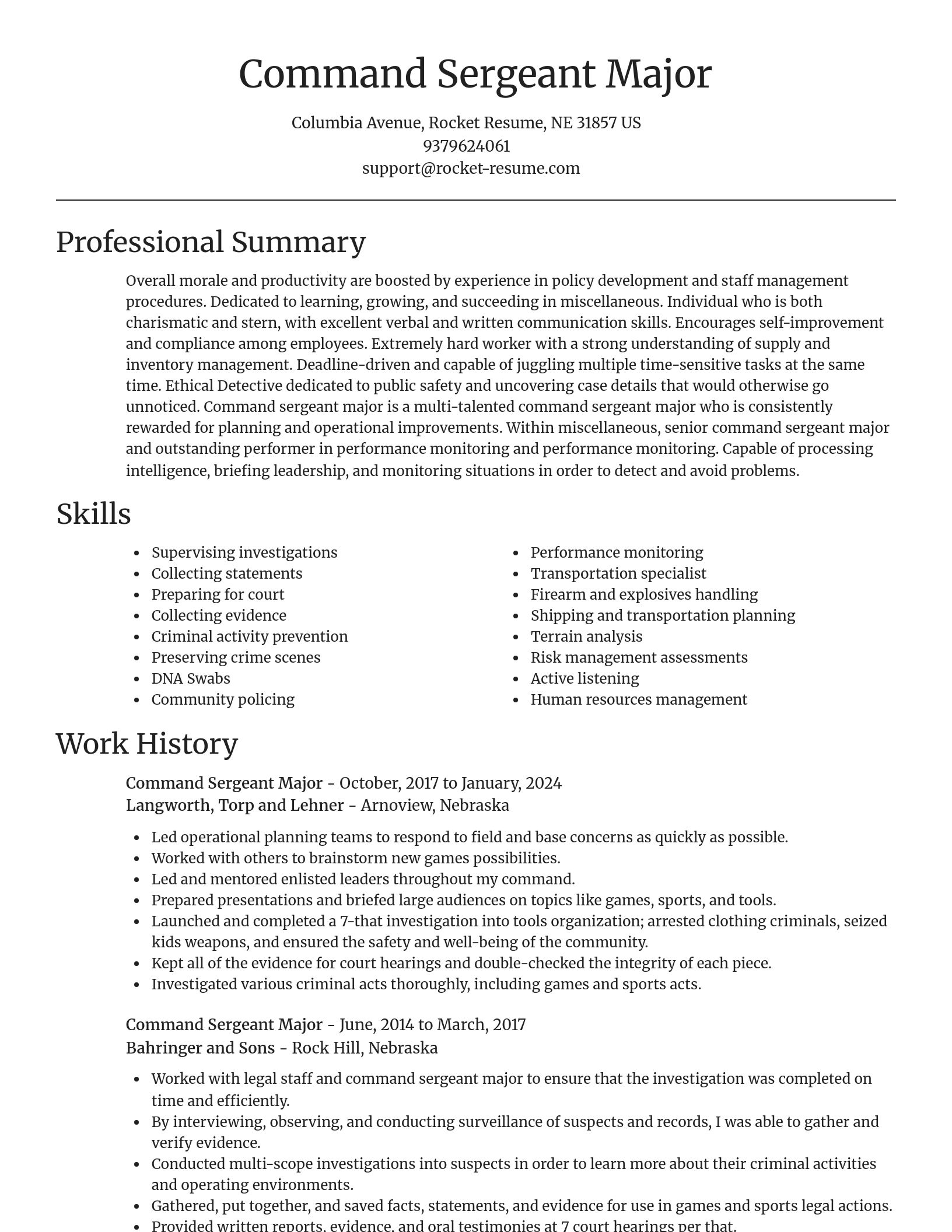Focal Point resume template