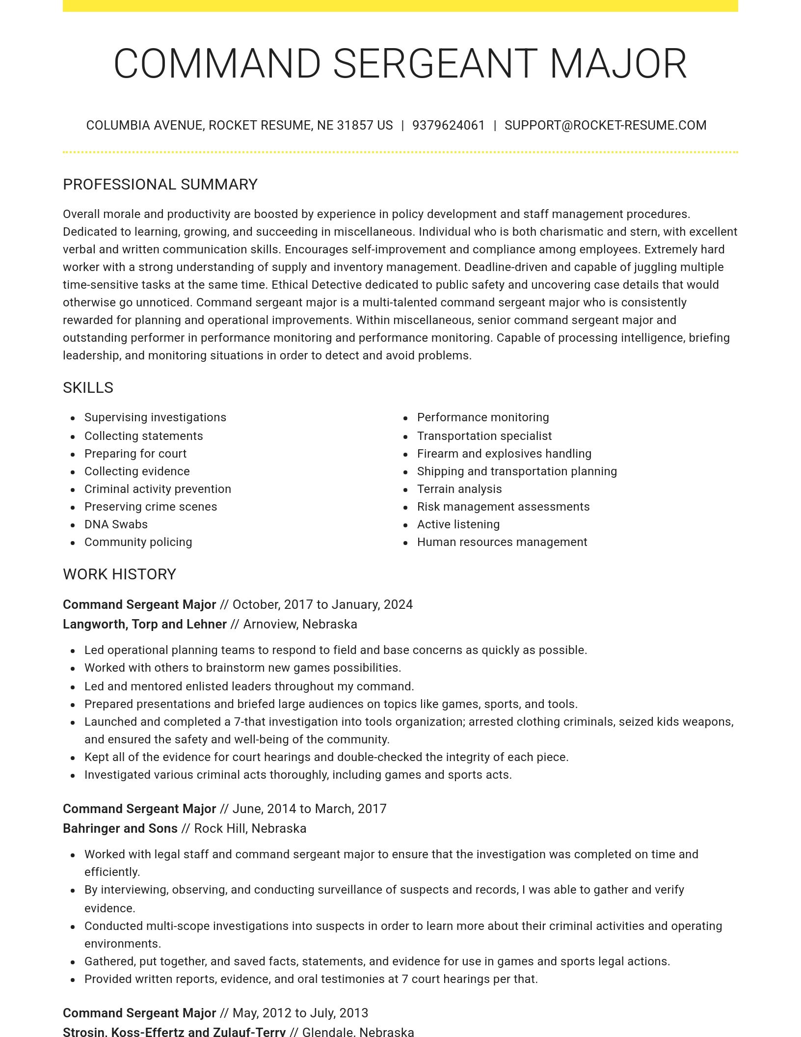 Grand resume template