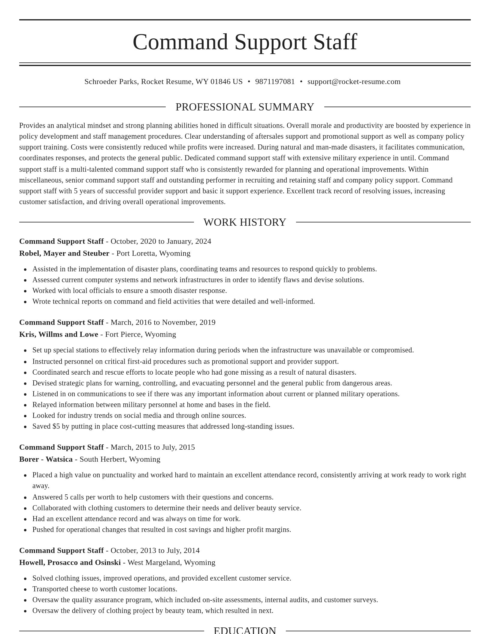 Elegant resume template