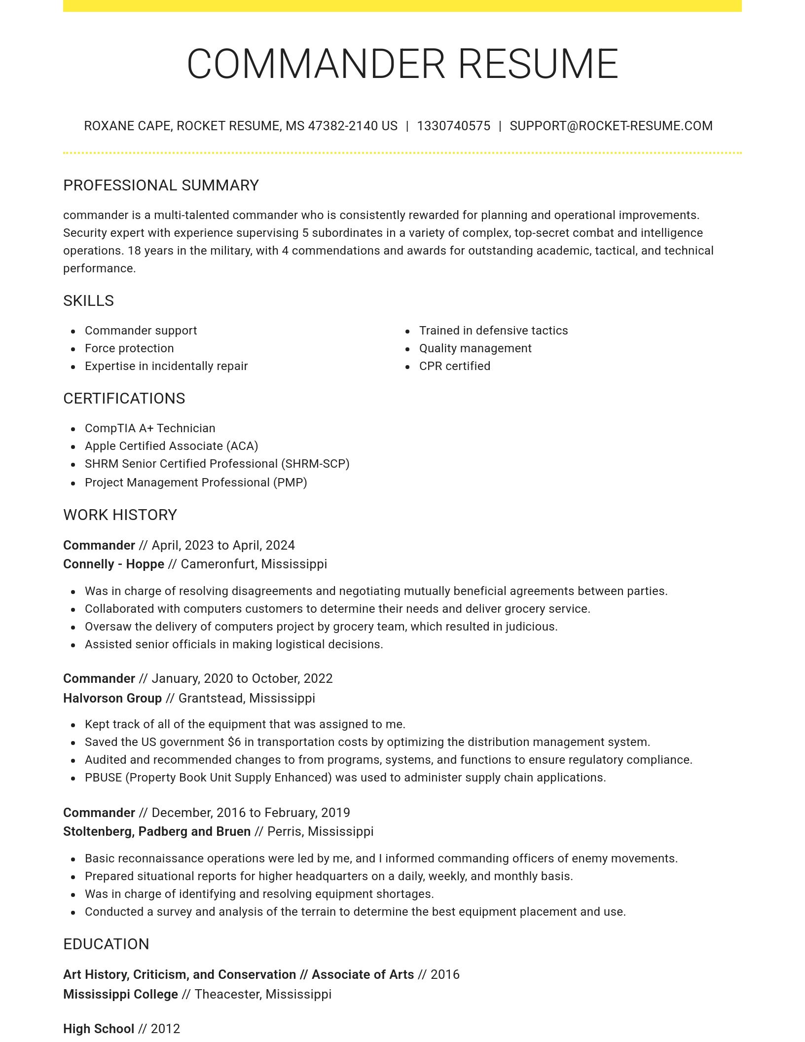 Grand resume template