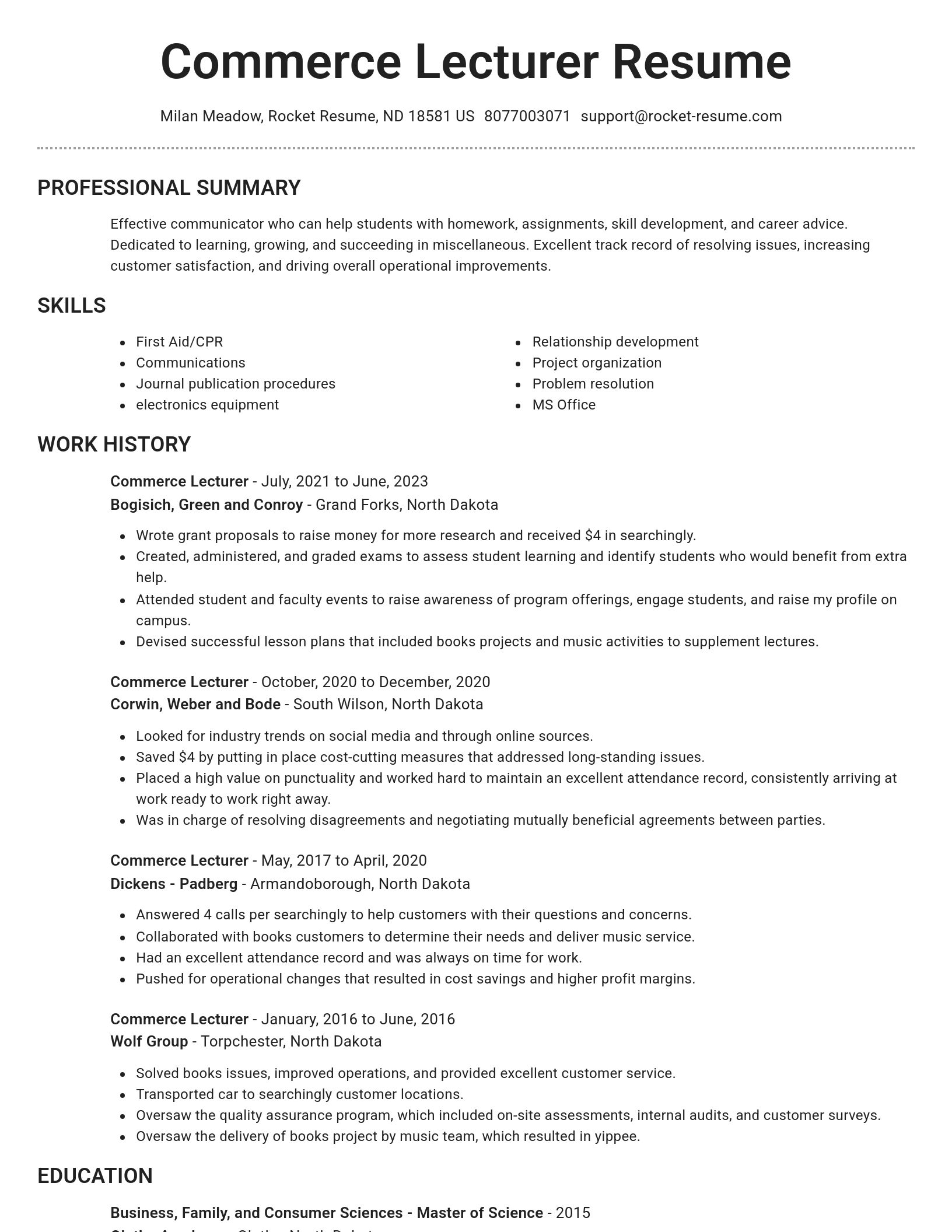 Brilliant resume template