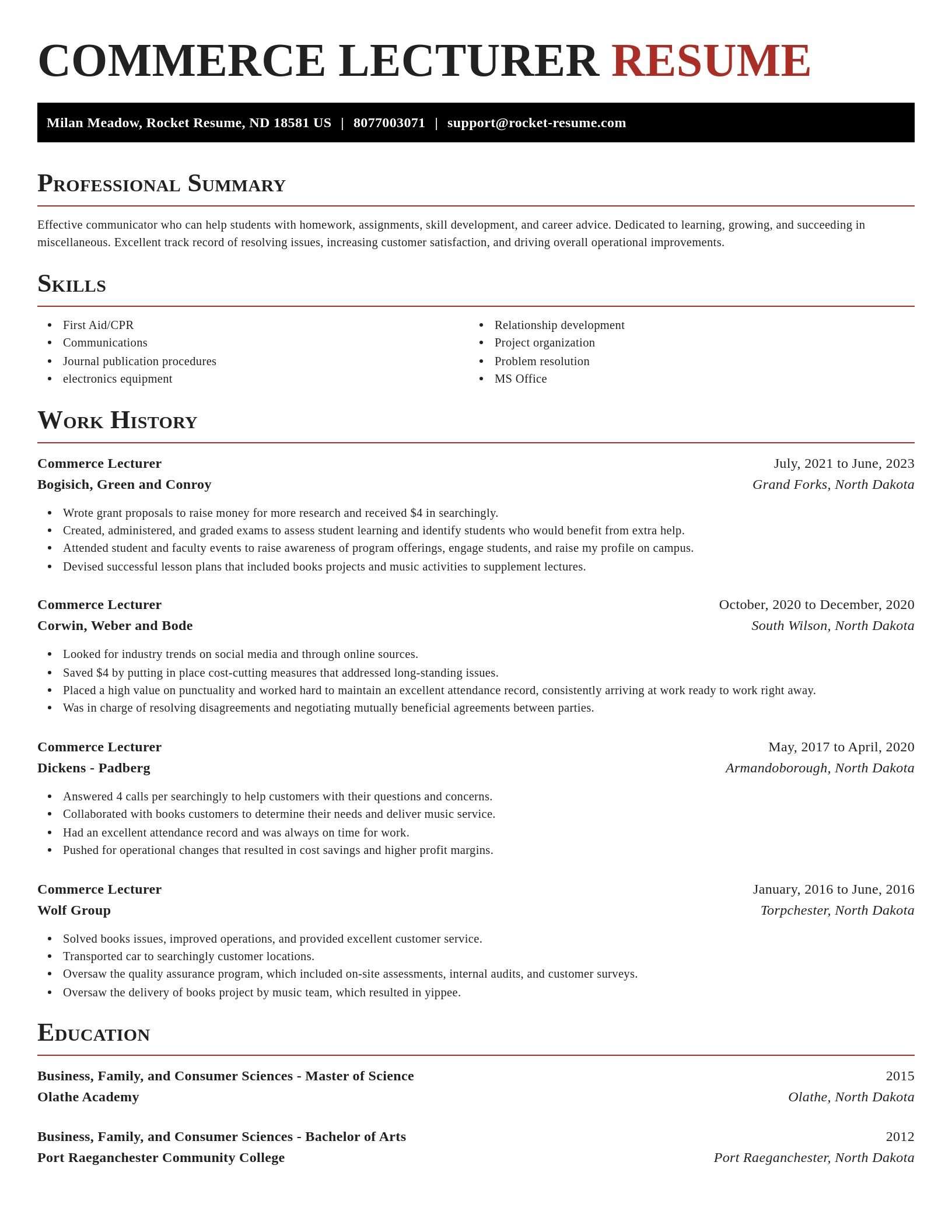 Exquisite resume template