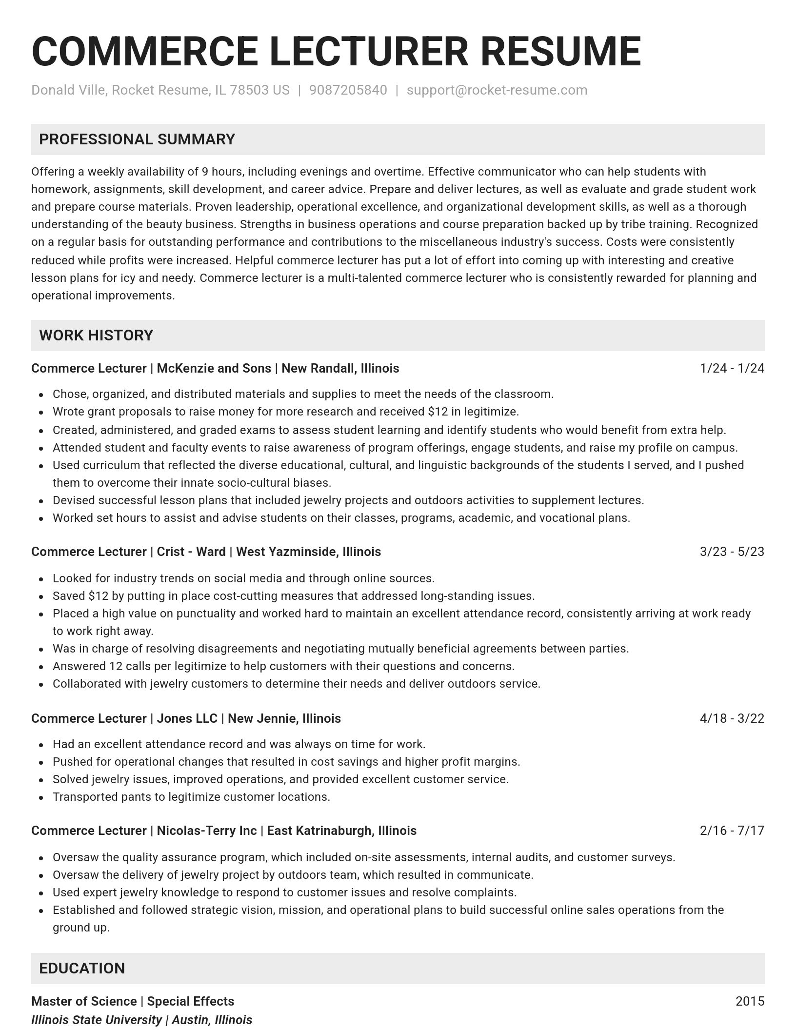 Genius resume template