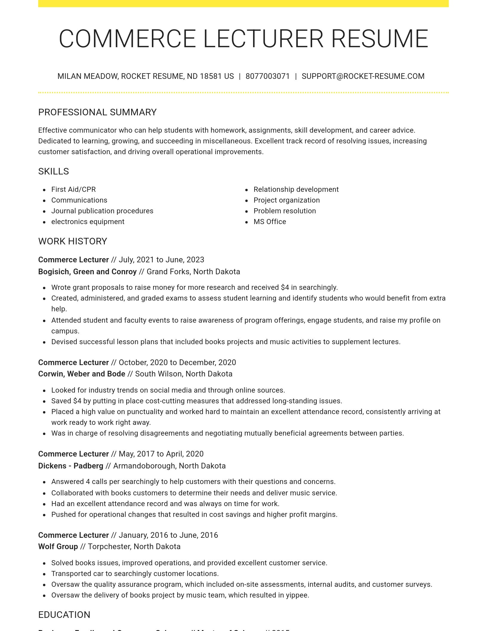 Grand resume template