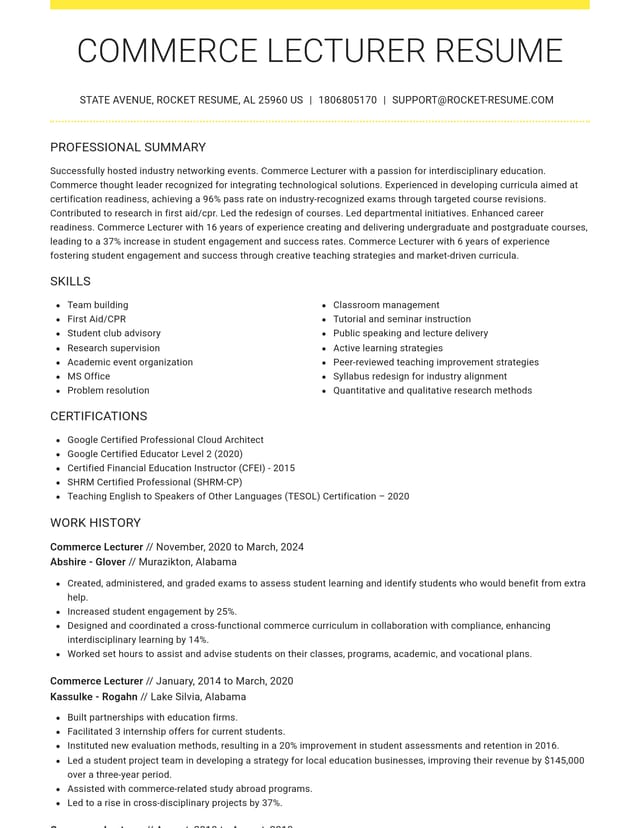 Grand resume template