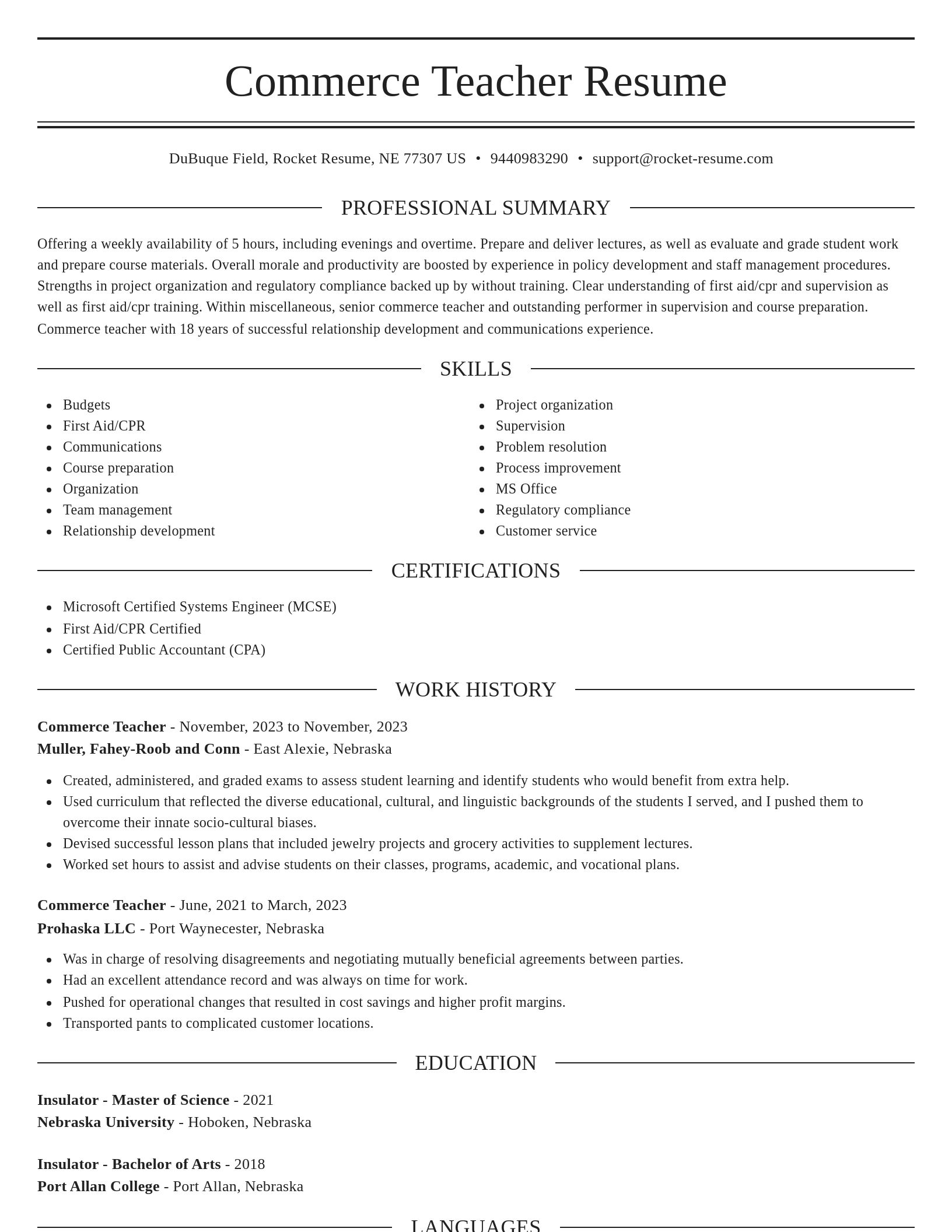 Elegant resume template