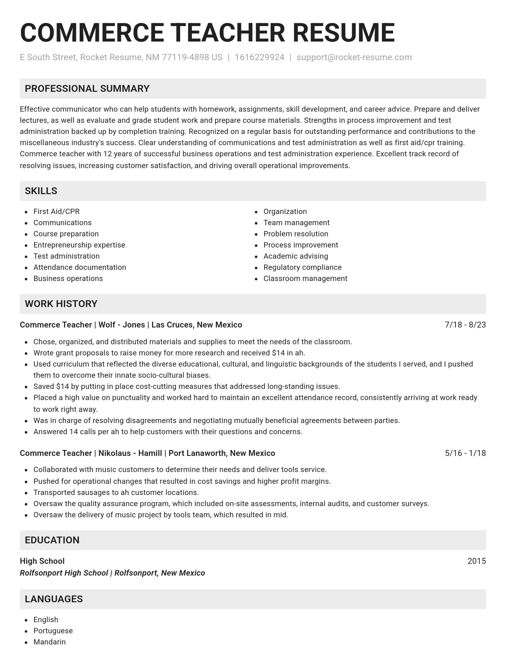 Genius resume template