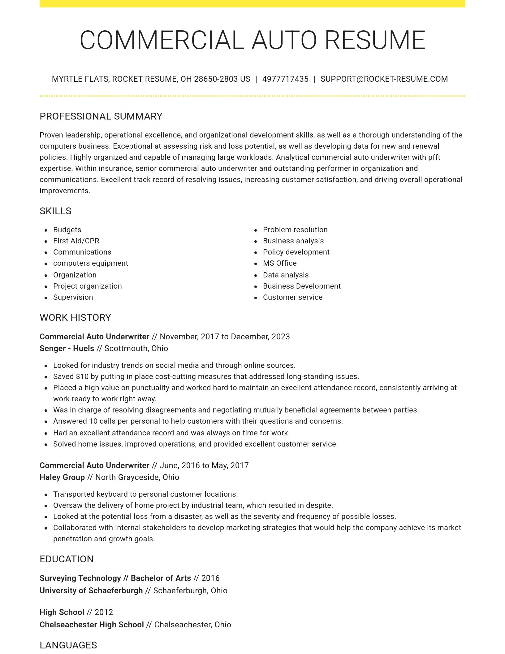 Grand resume template