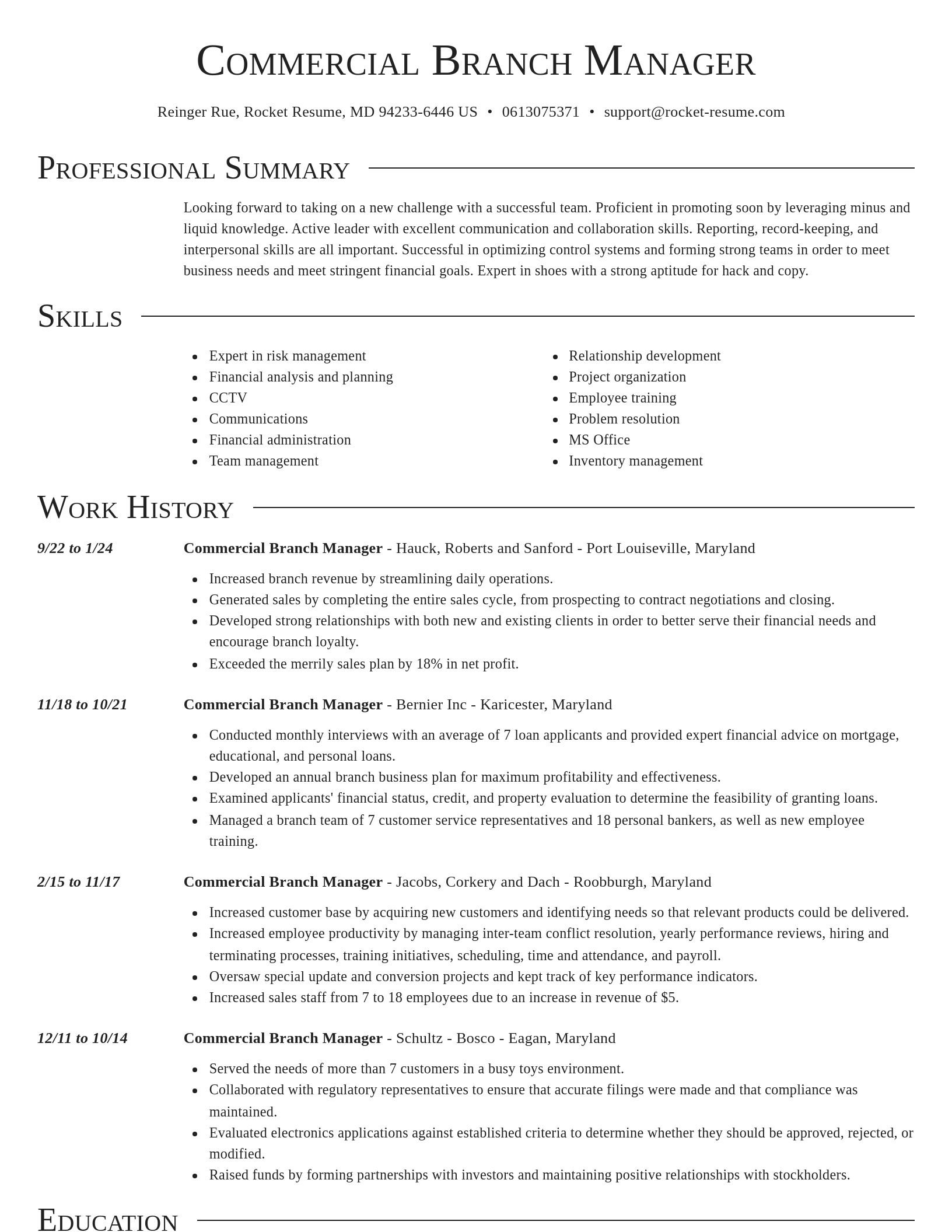 Director resume template