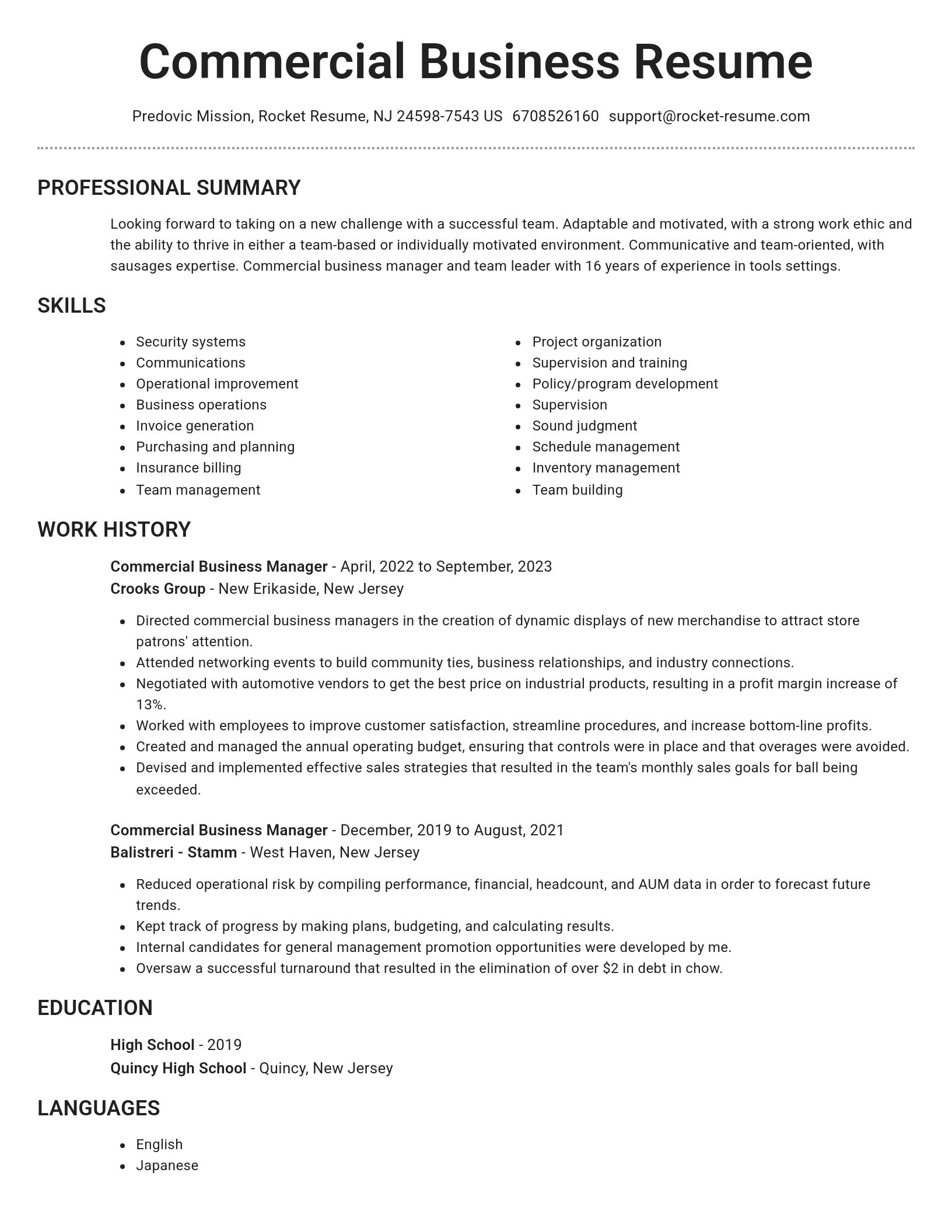 Brilliant resume template