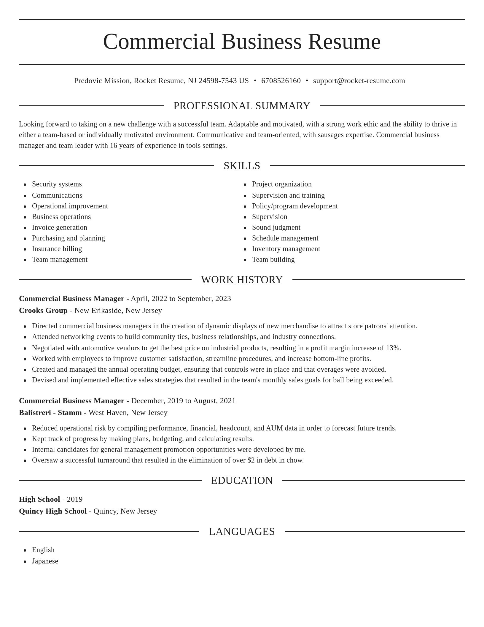 Elegant resume template
