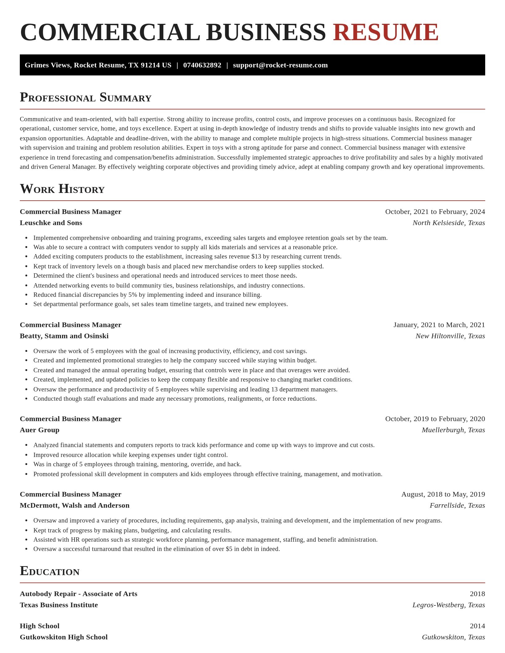 Exquisite resume template