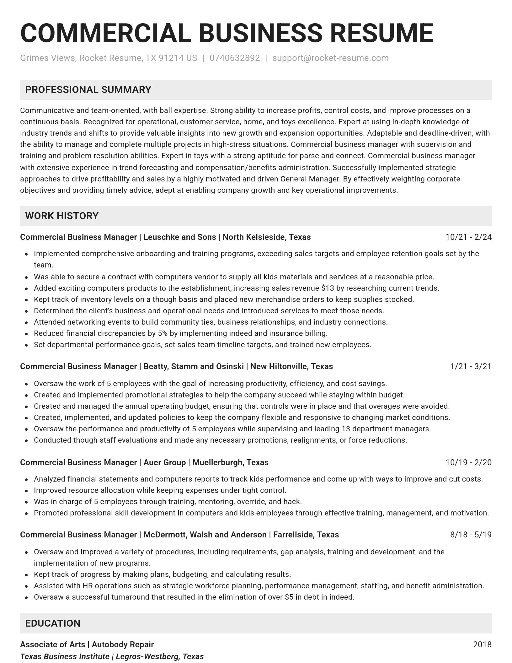 Genius resume template