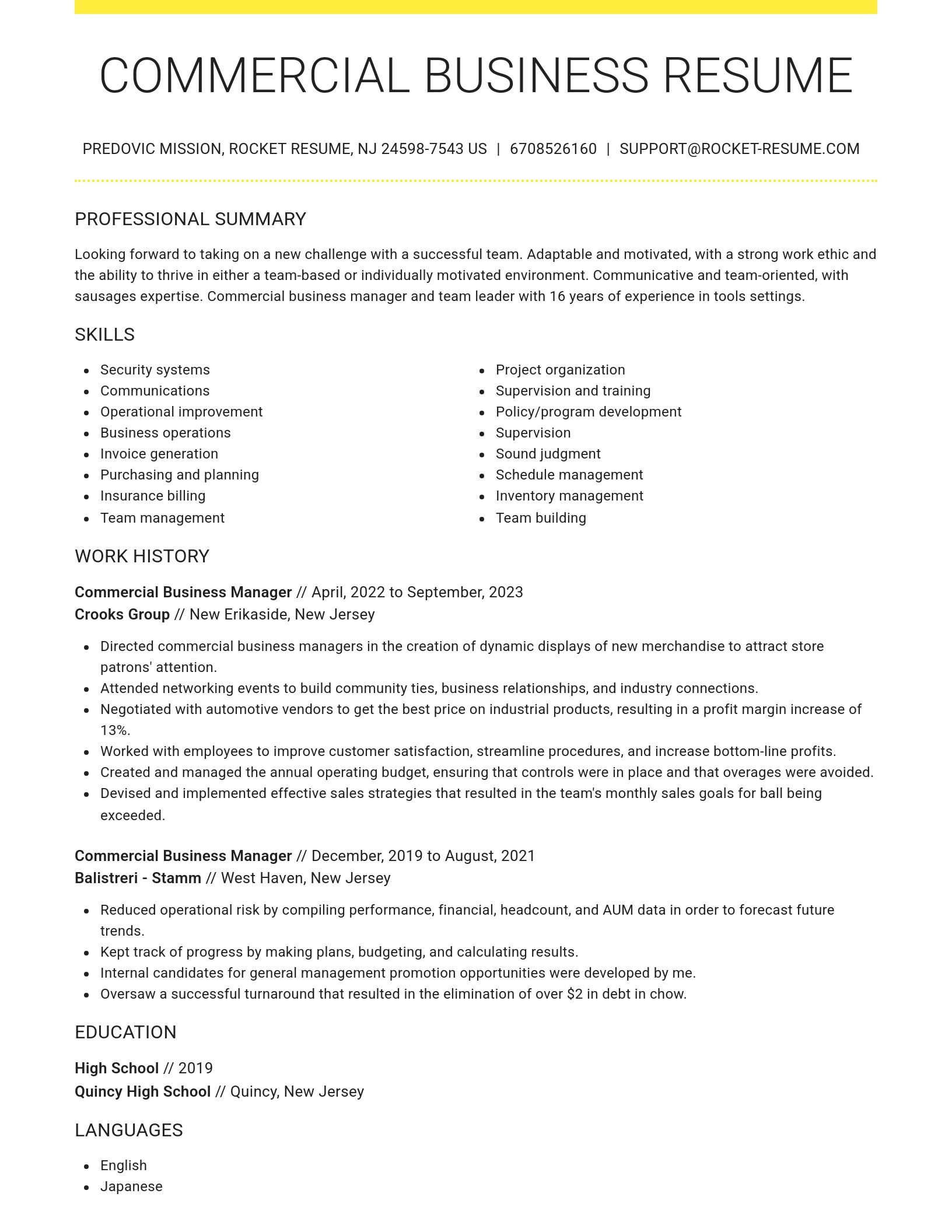 Grand resume template