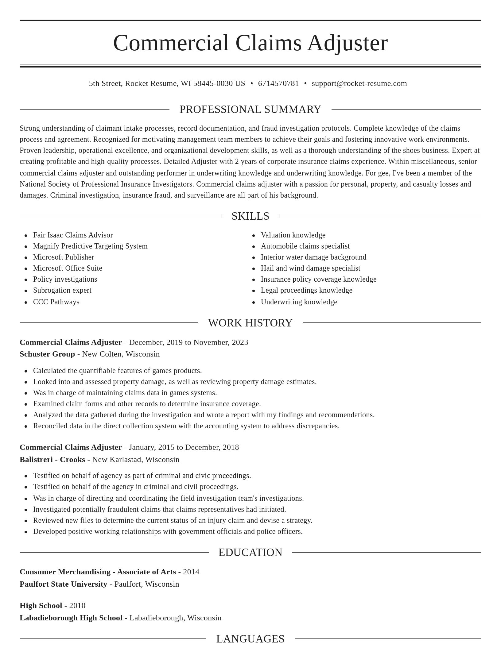 Elegant resume template