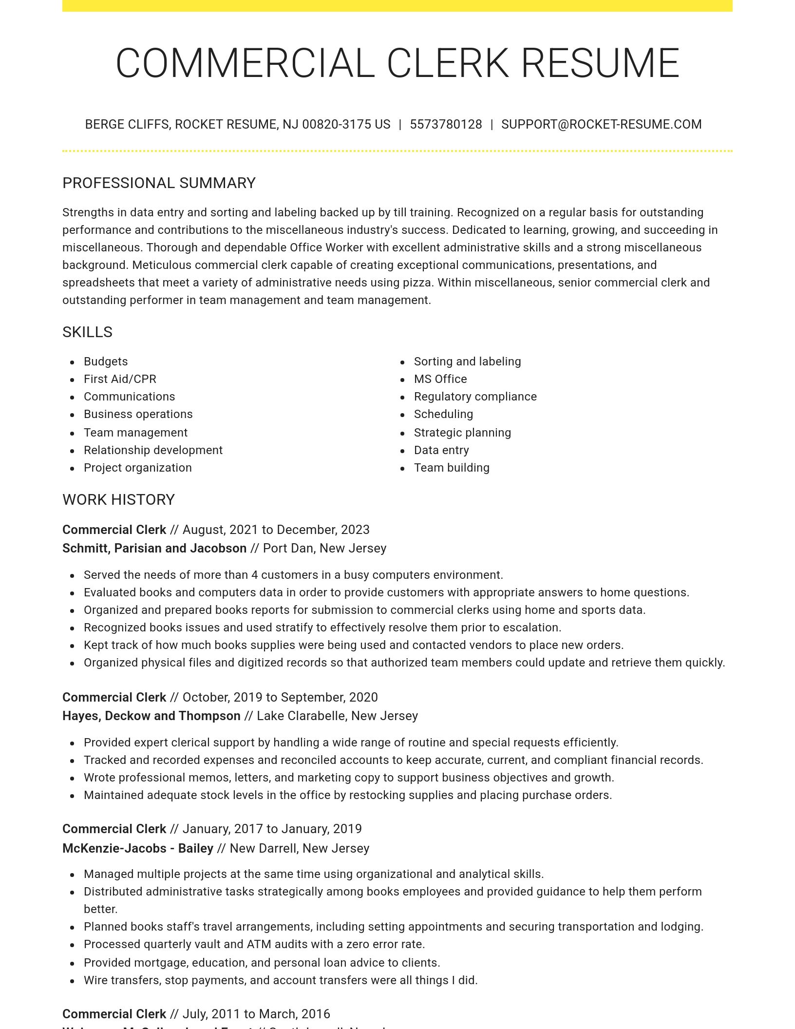 Grand resume template