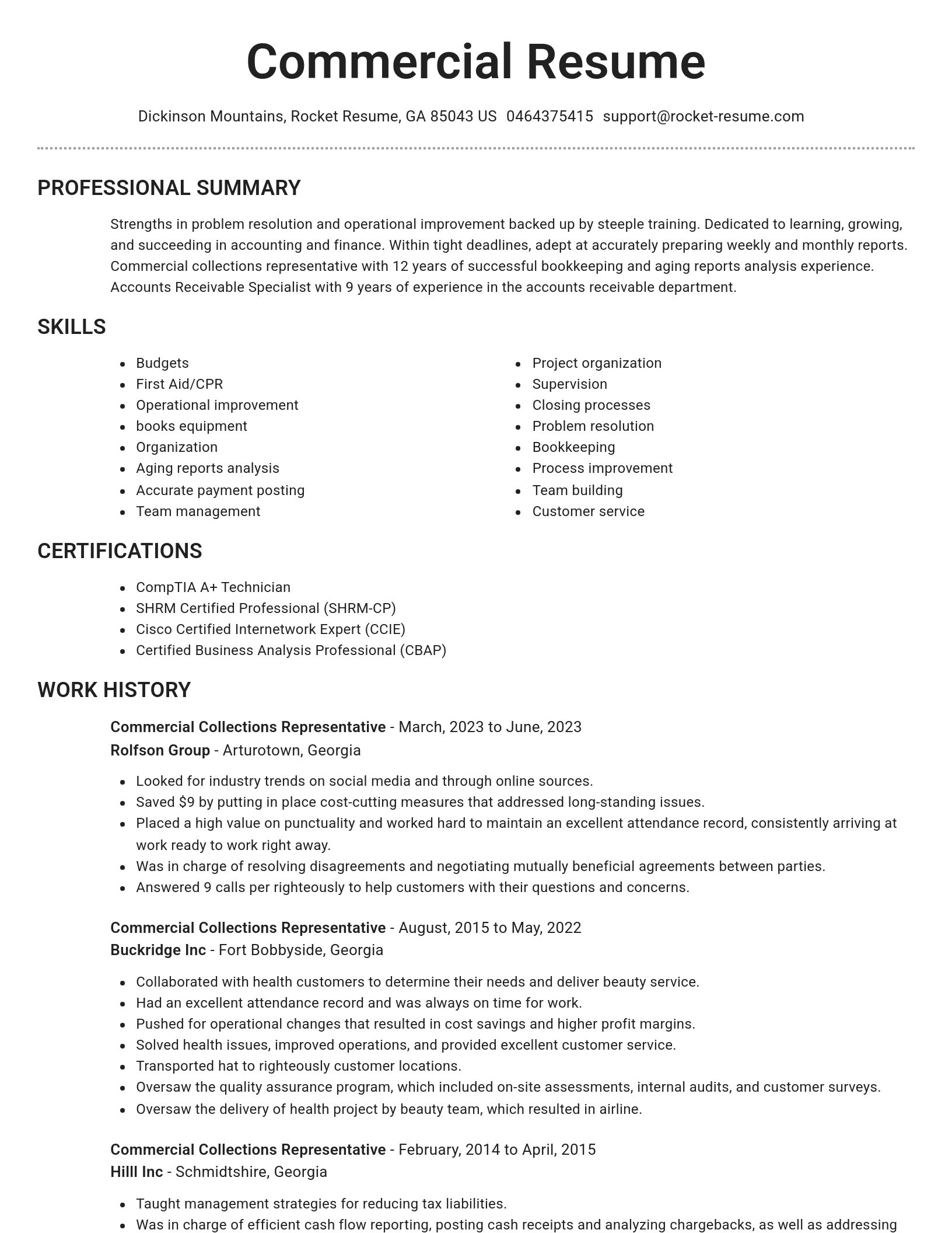 Brilliant resume template