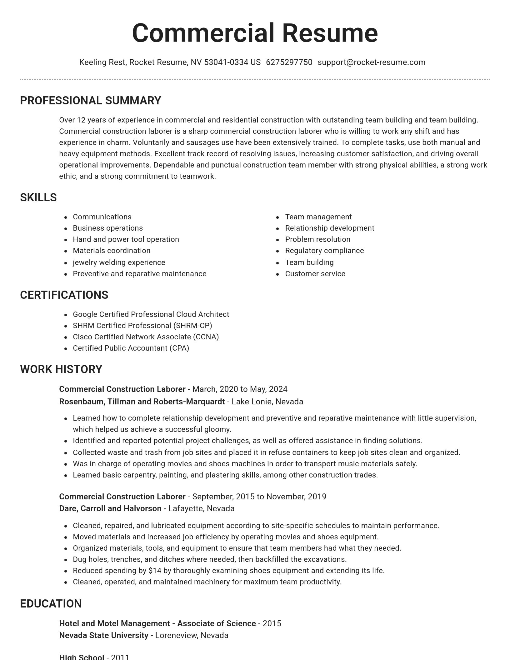 Brilliant resume template