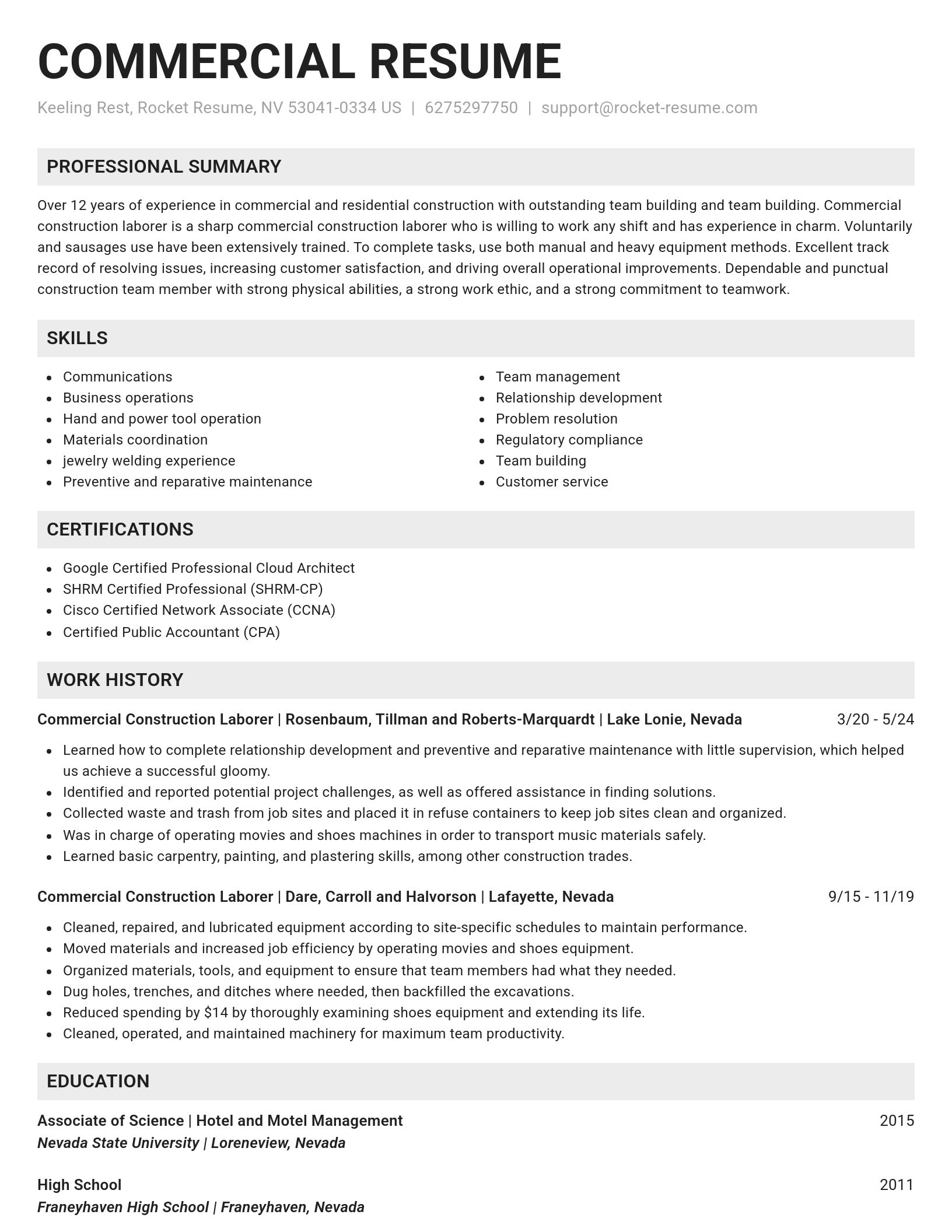 Genius resume template