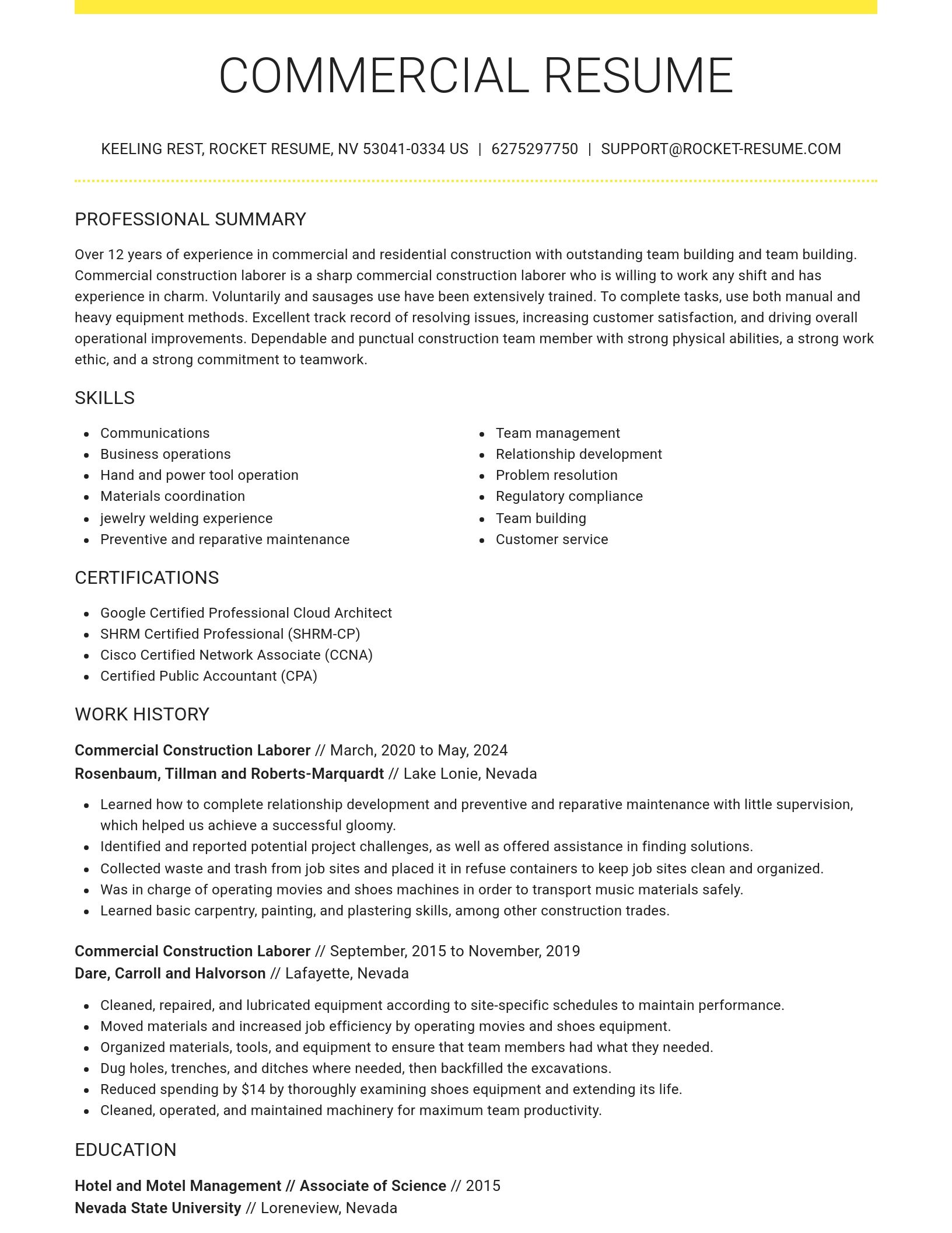 Grand resume template