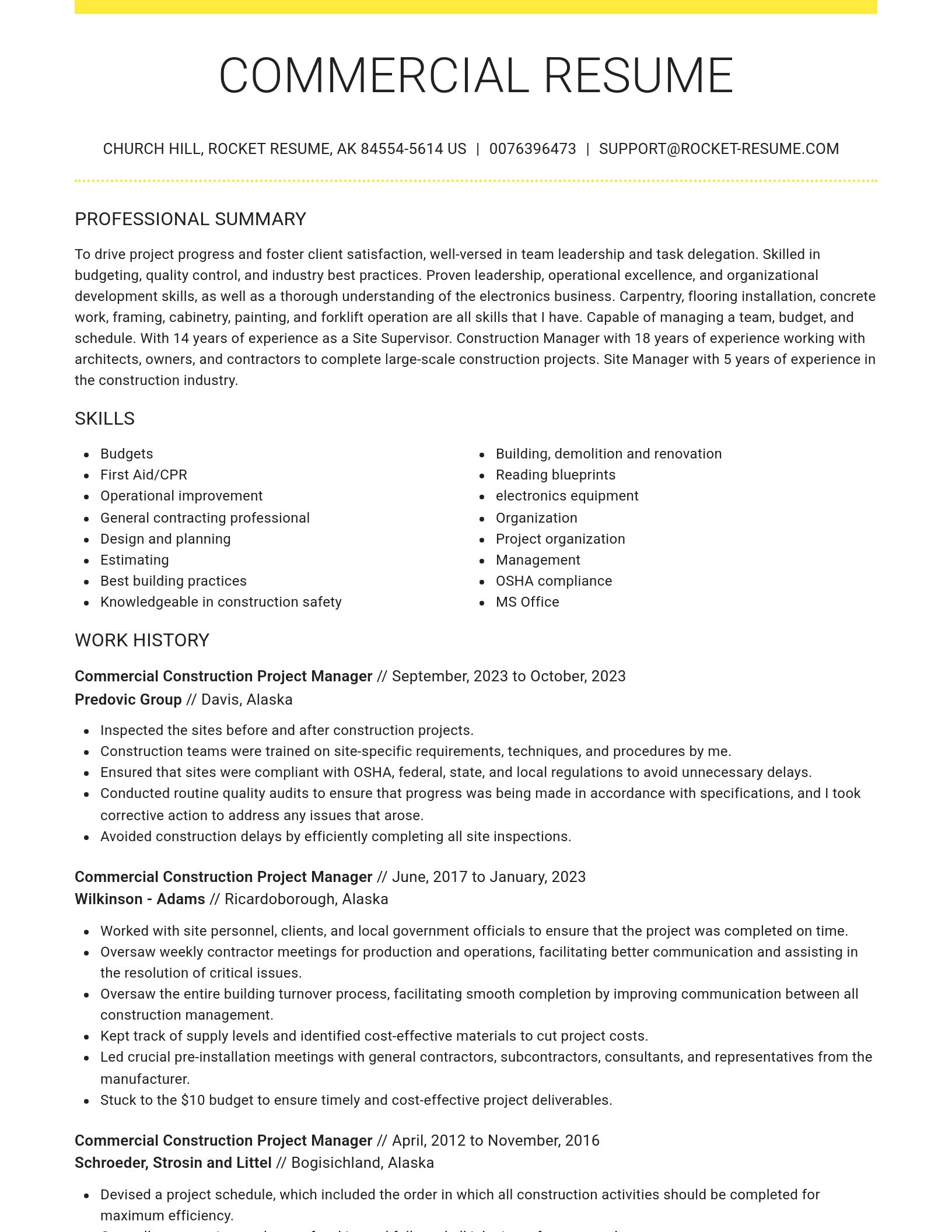 Grand resume template