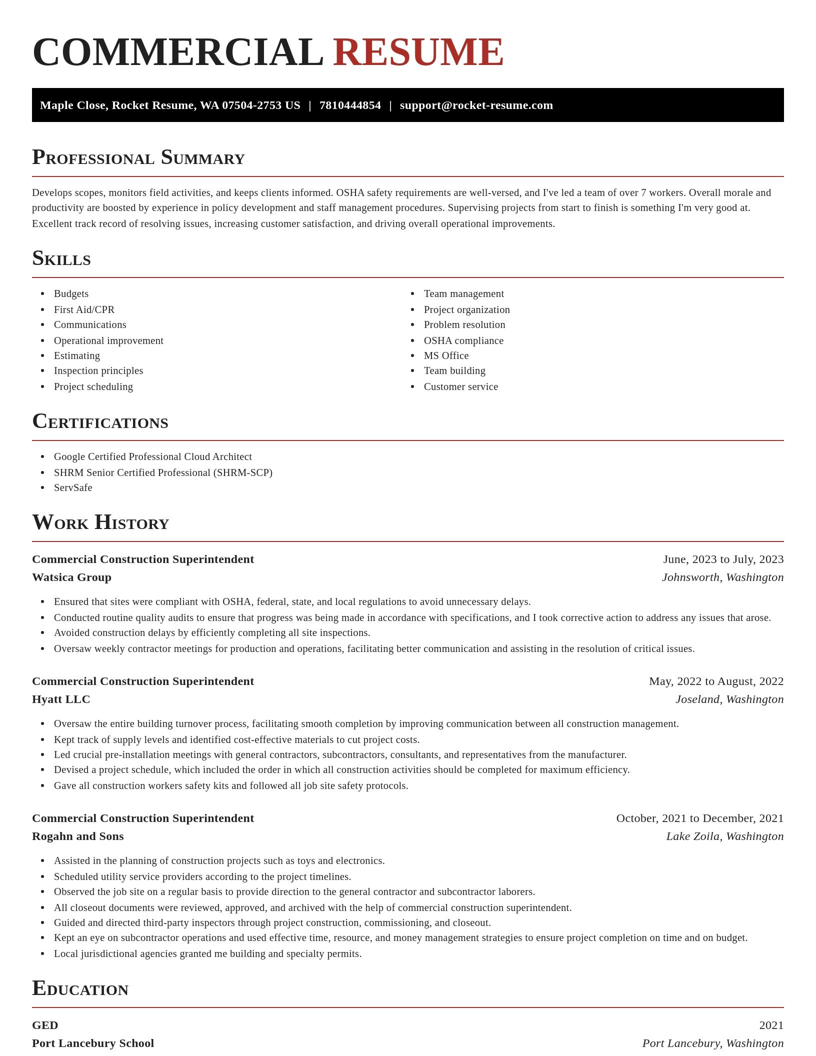 Exquisite resume template