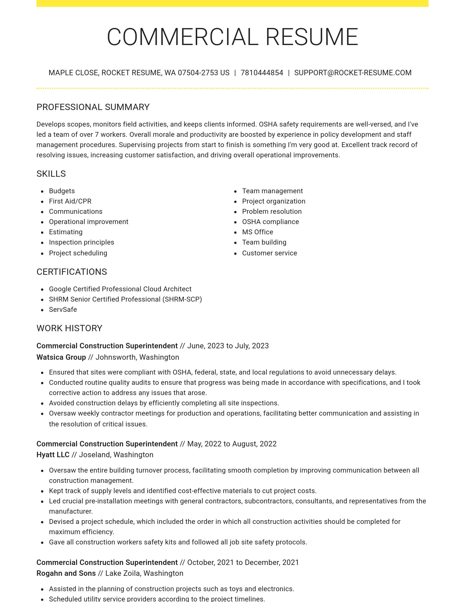 Grand resume template