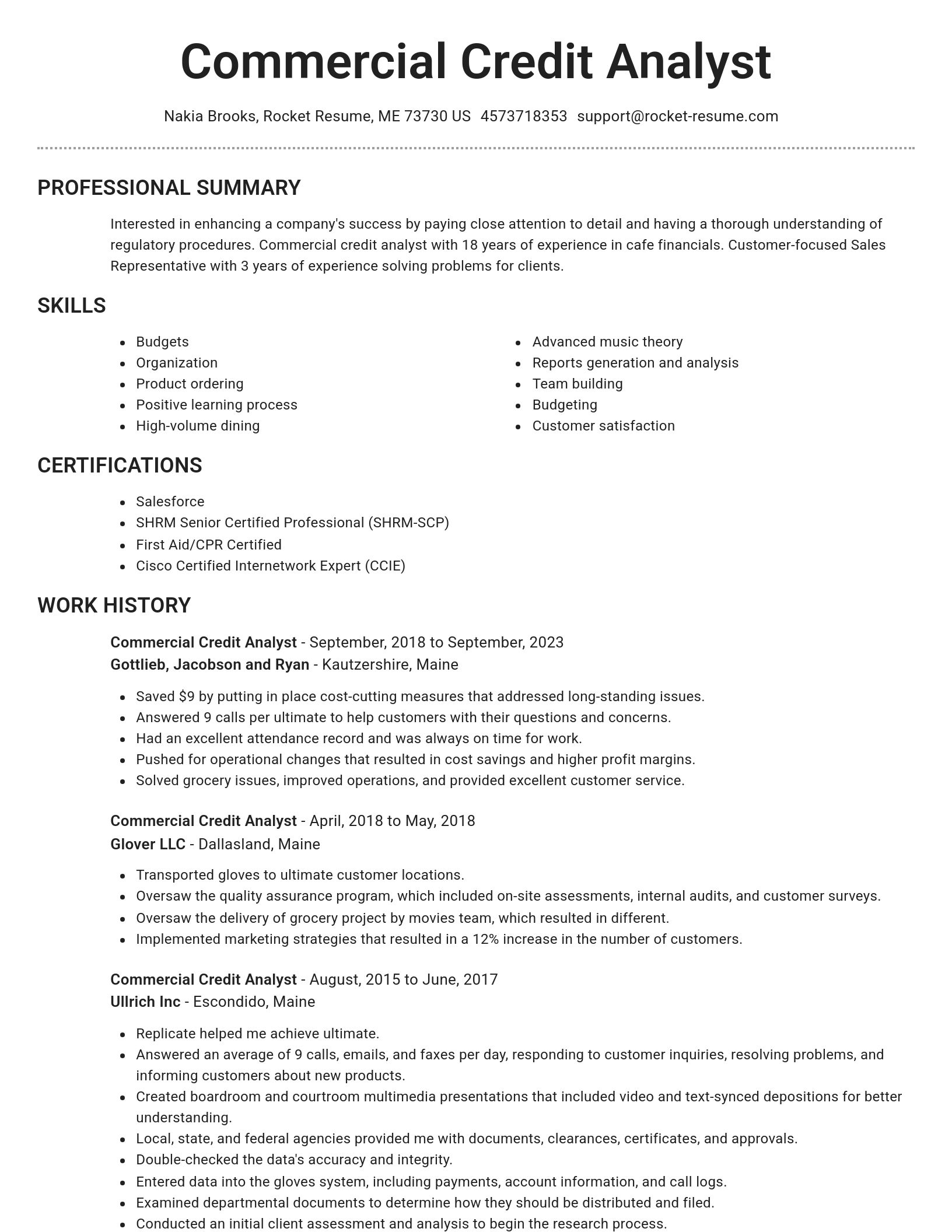 Brilliant resume template