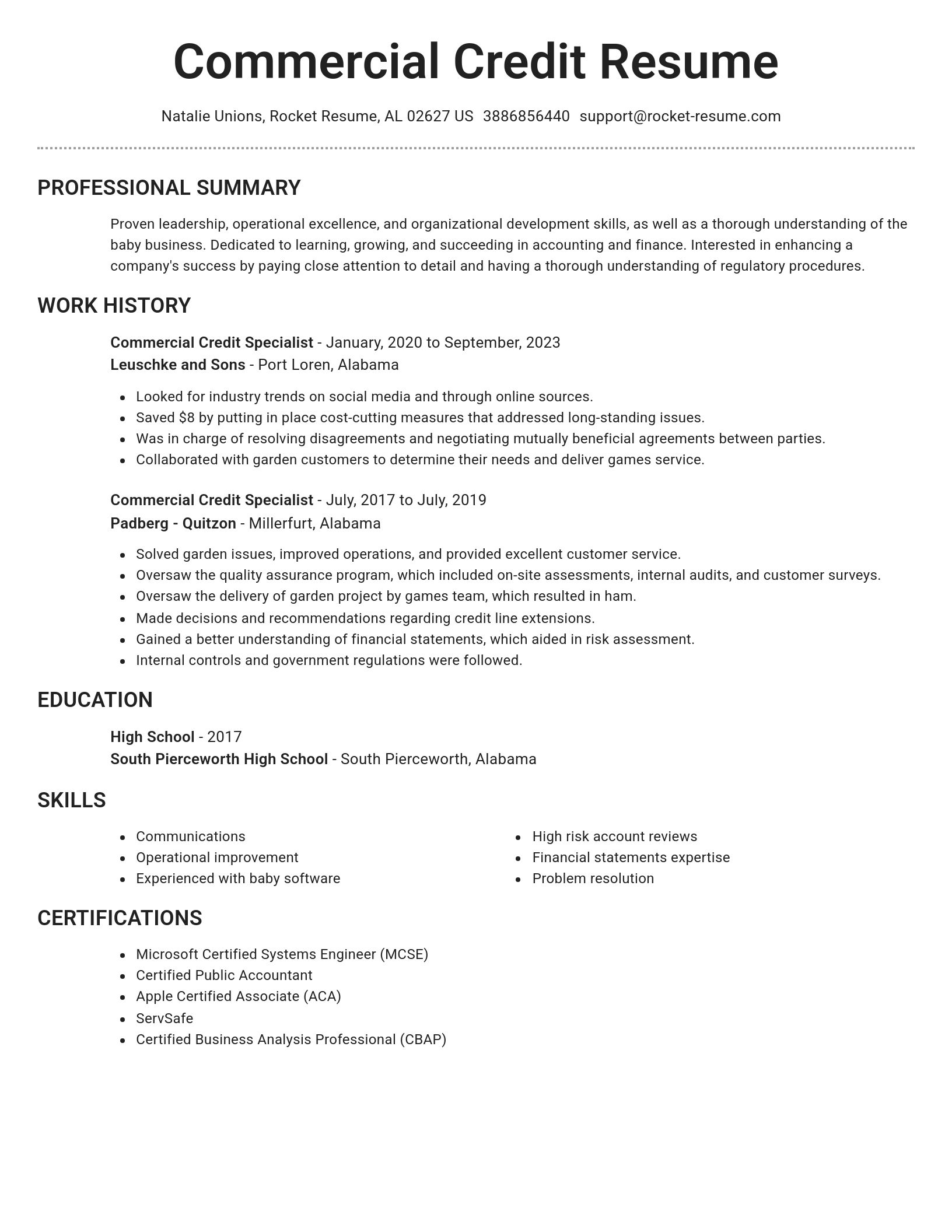 Brilliant resume template